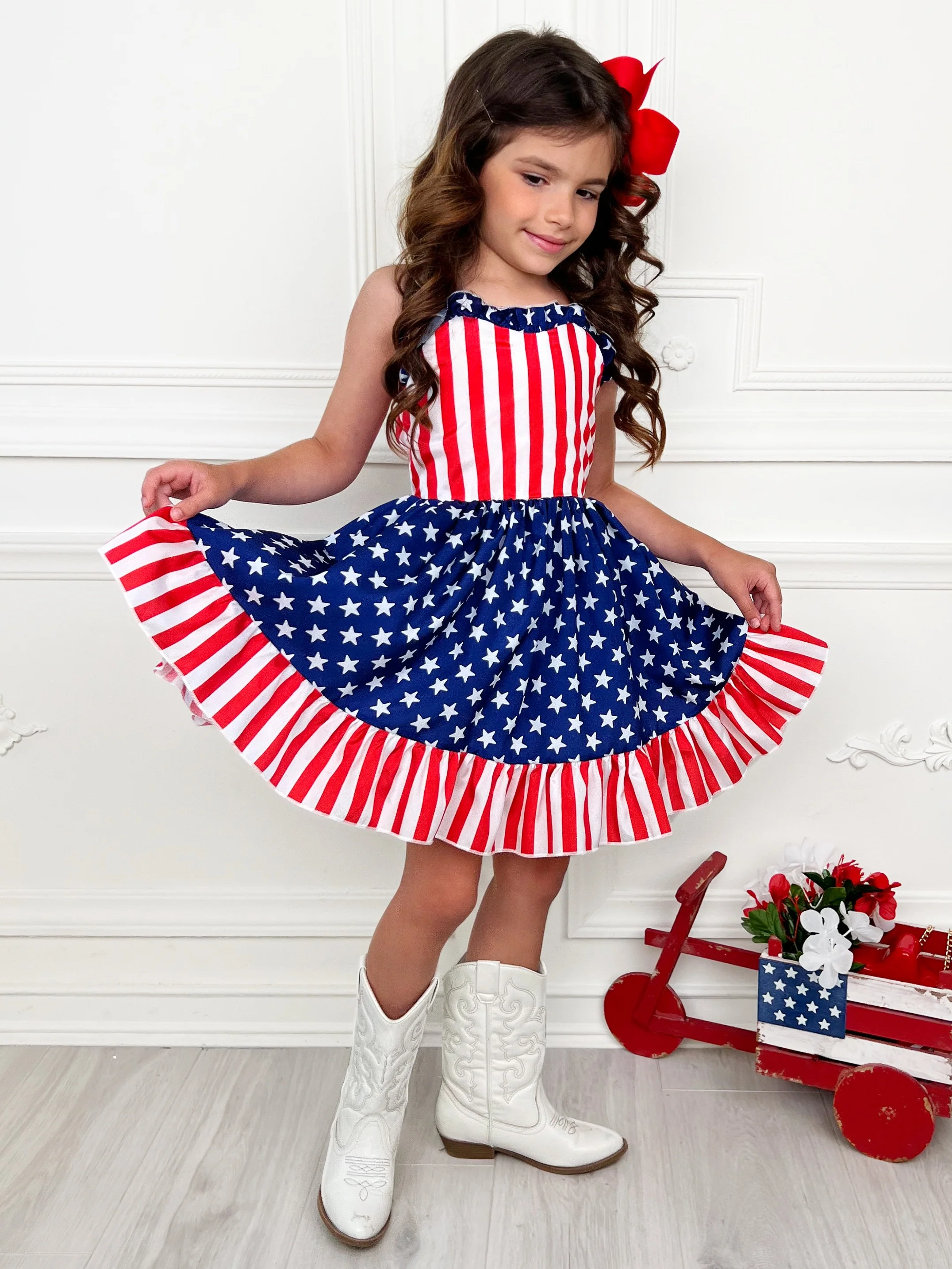 Stars & Stripes Sweetheart Twirl Dress - Image 4