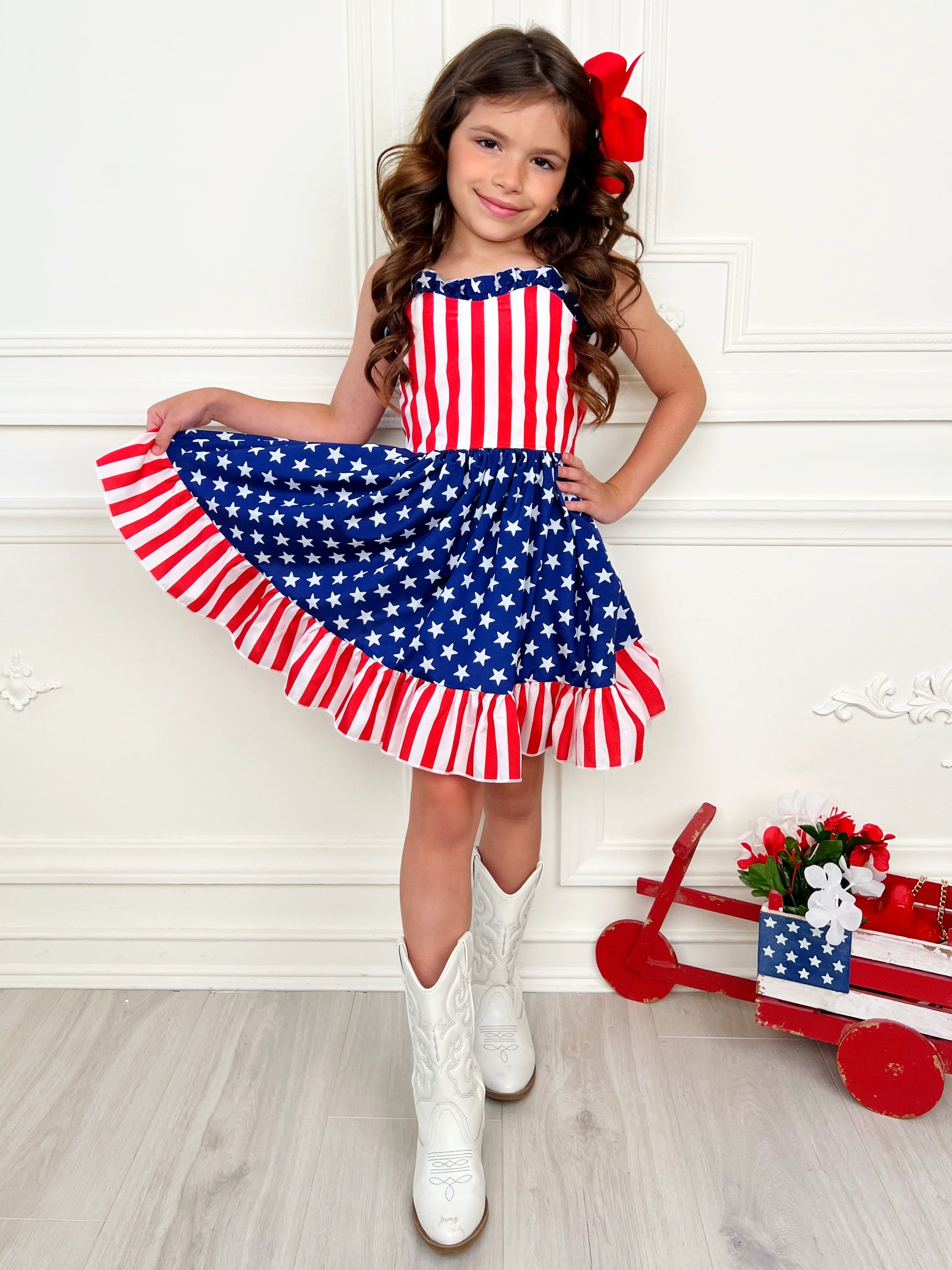 Stars & Stripes Sweetheart Twirl Dress - Image 6