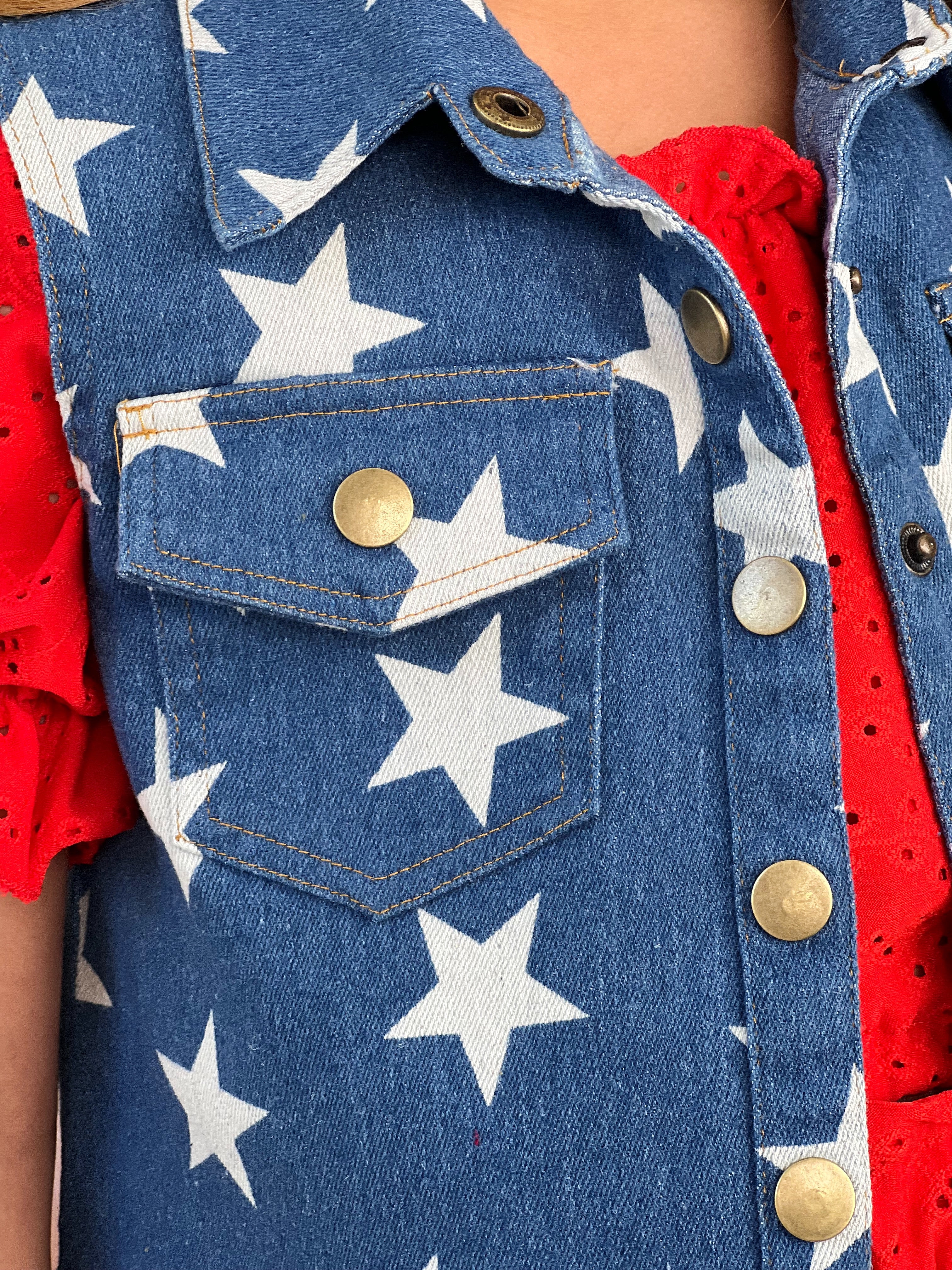 Starstruck Americana Denim Vest - Image 2