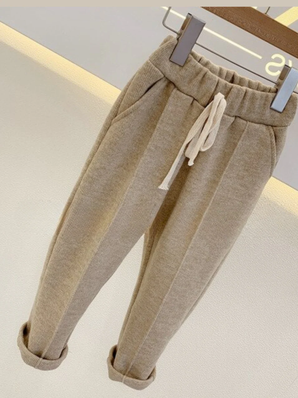 Staying In Today Khaki Drawstring Sweatpants - Image 3