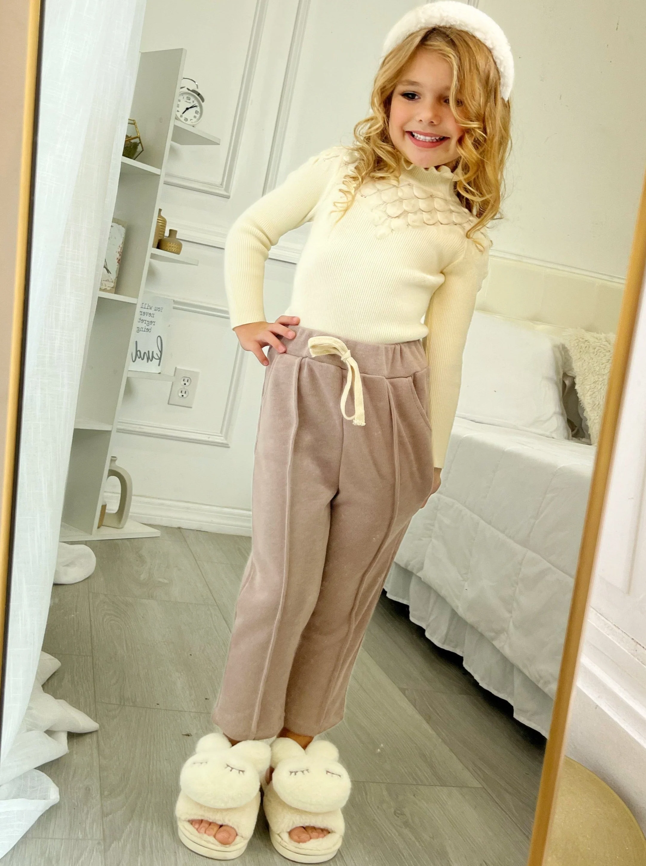 Staying In Today Khaki Drawstring Sweatpants - Image 4