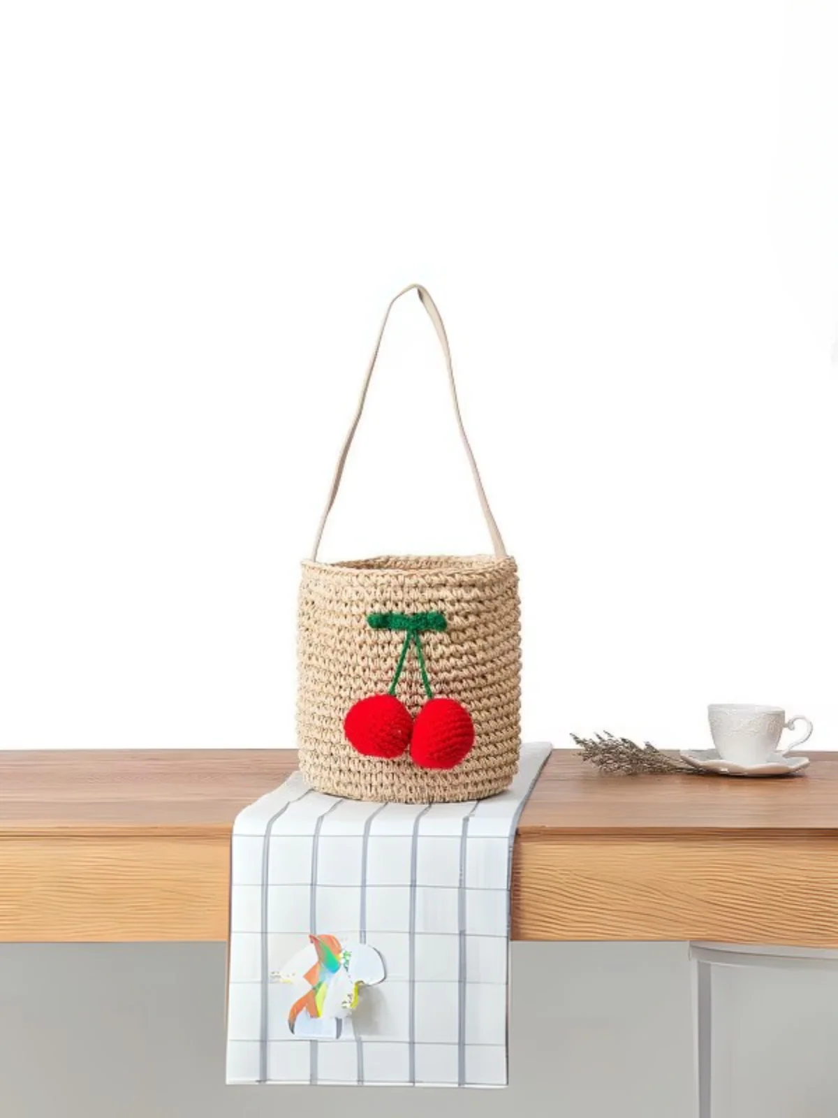 Sweet As Cherry Straw Handbag - Image 2