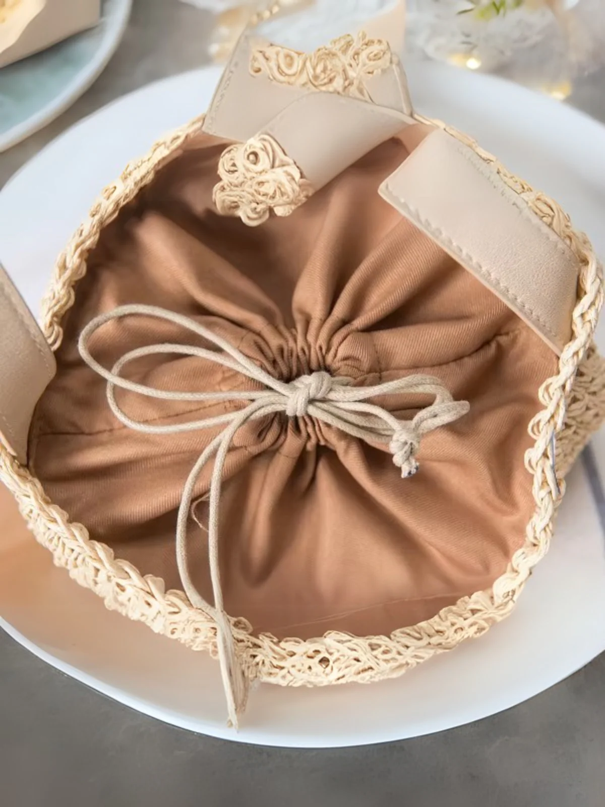 Sweet As Cherry Straw Handbag - Image 3