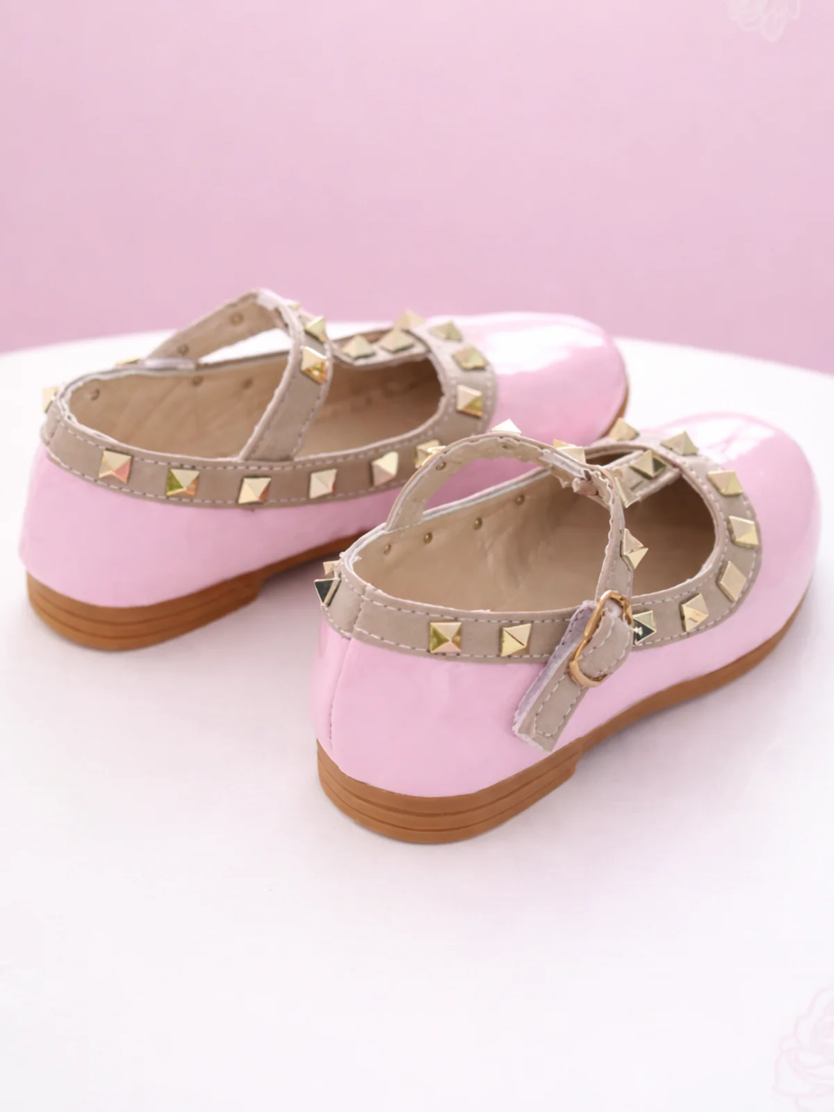 Studded Runway T-Strap Flats By Liv and Mia - Image 2