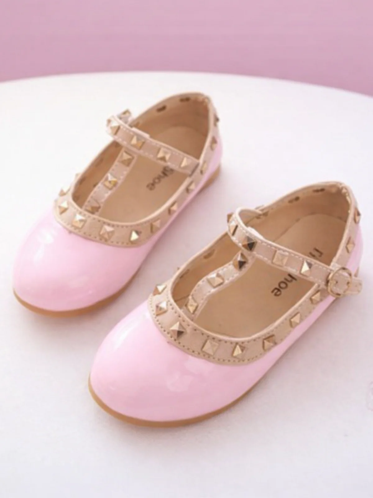 Studded Runway T-Strap Flats By Liv and Mia - Image 3
