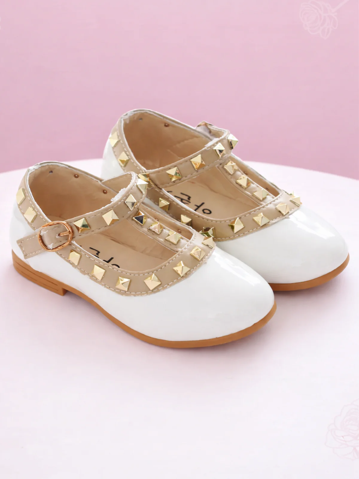 Studded Runway T-Strap Flats By Liv and Mia - Image 5