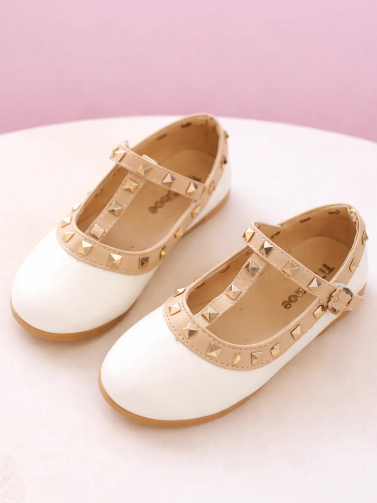 Studded Runway T-Strap Flats By Liv and Mia - Image 6