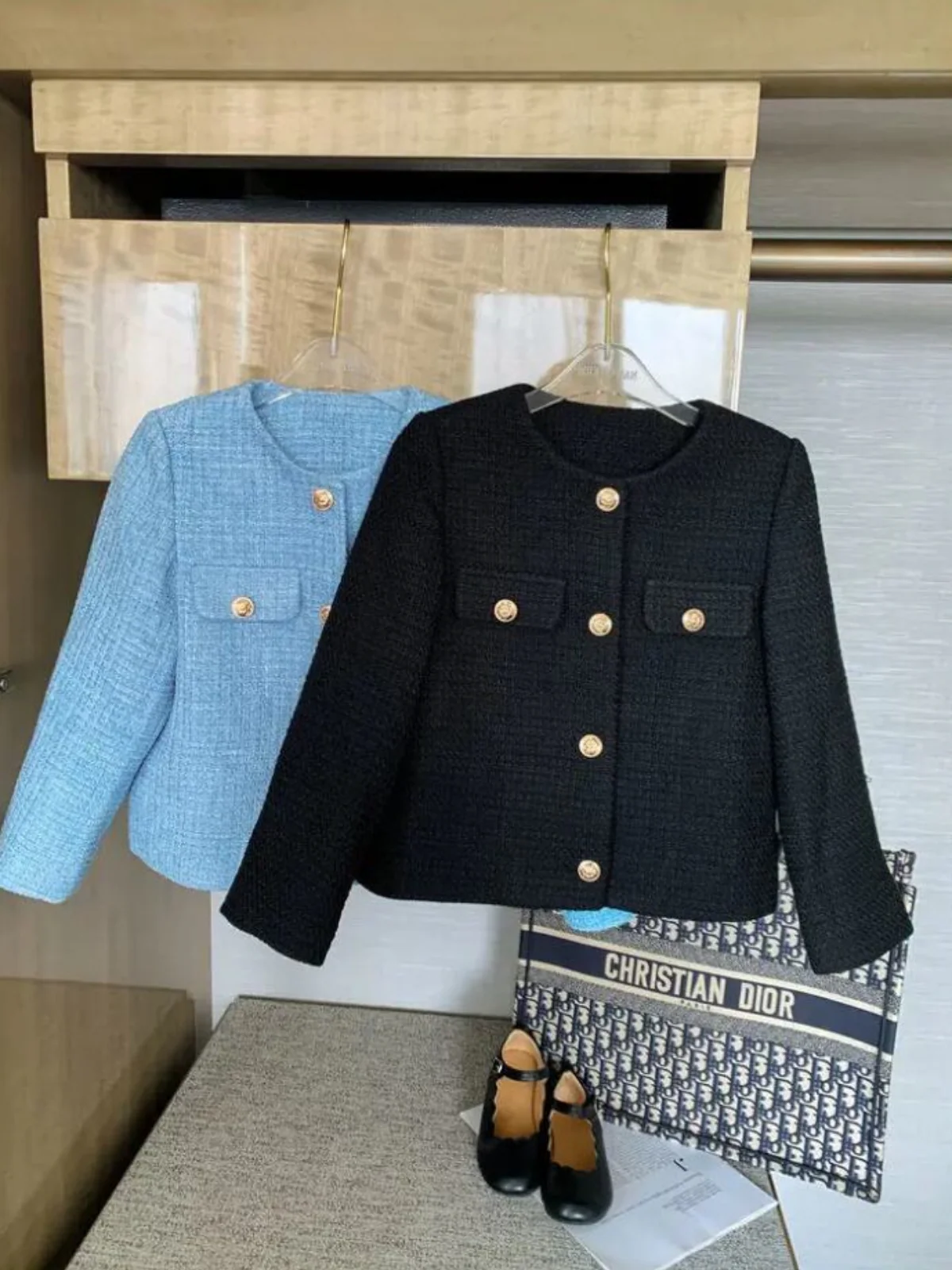 Stylish Girls' Button-Front Tweed Jacket - Image 3