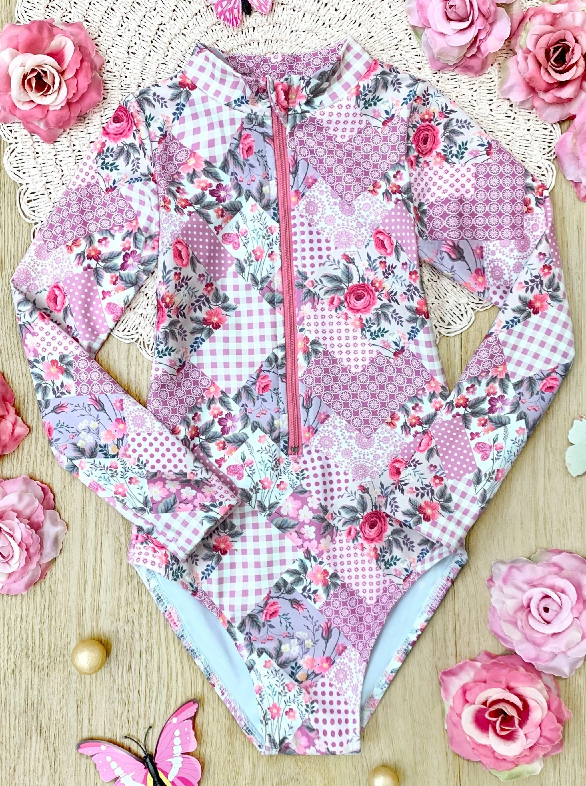 Summer Mode On Rash Guard One Piece Swimsuit - Image 2