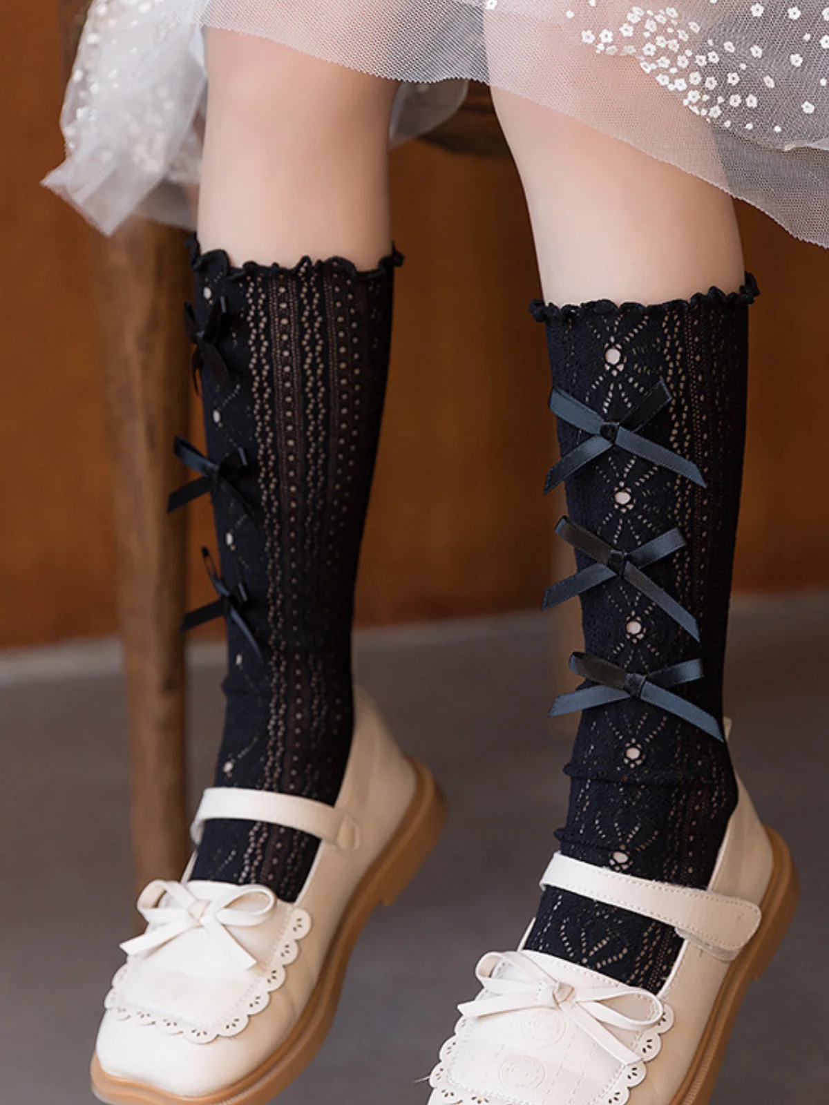 She's So Charming Lettuce Edge Knee-High Socks - Image 3