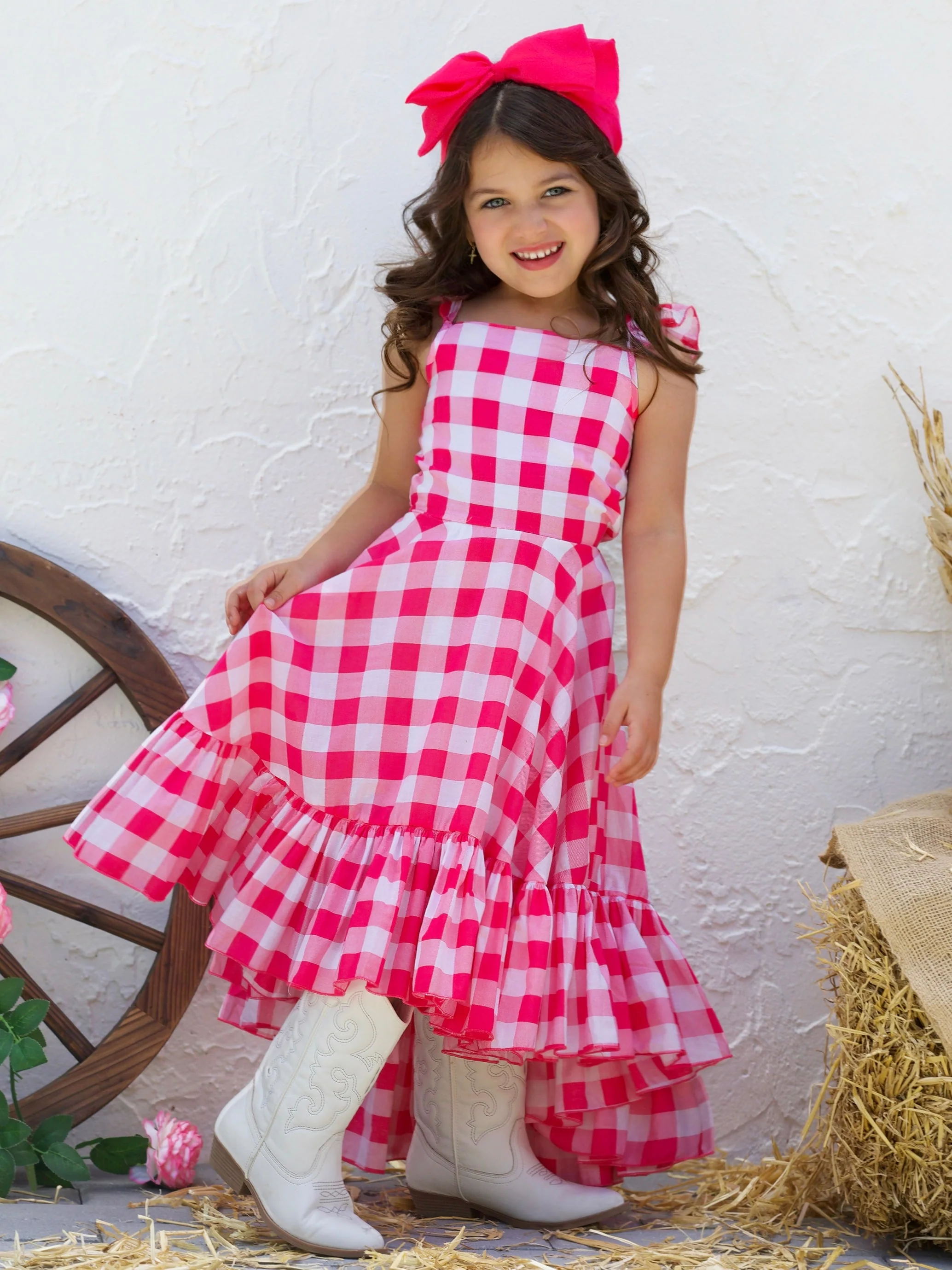 Summertime Picnic Hi Lo Ruffle Dress - Image 2