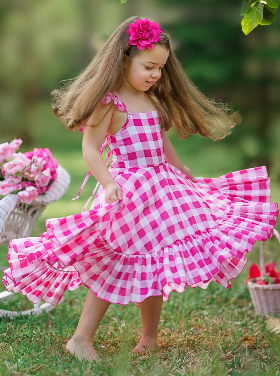 Summertime Picnic Hi Lo Ruffle Dress - Image 5