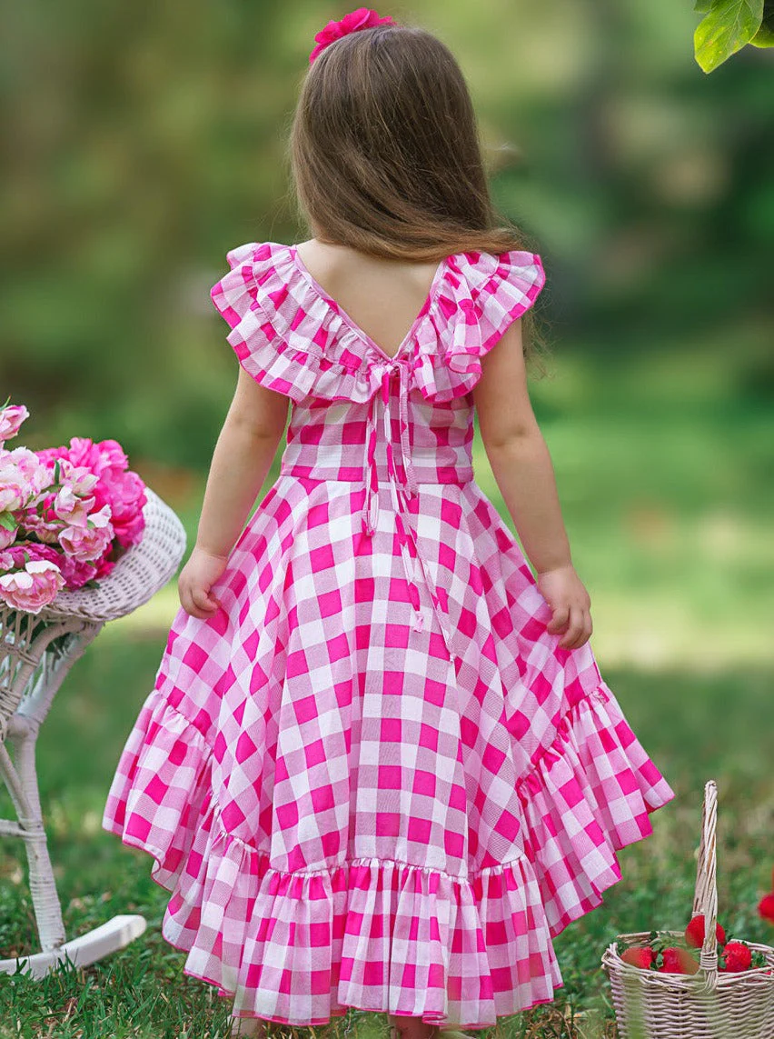 Summertime Picnic Hi Lo Ruffle Dress - Image 6