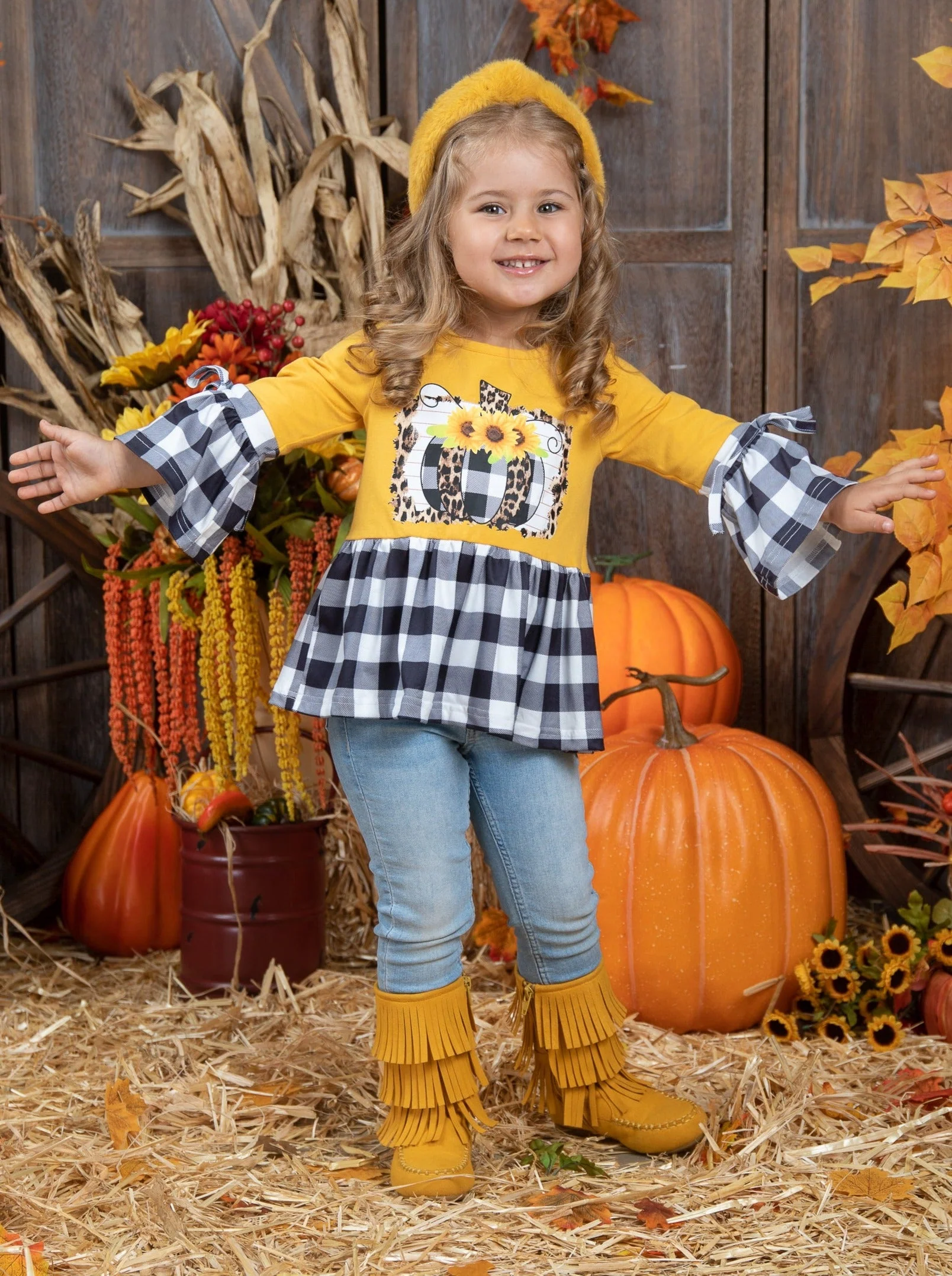 Sunflower Harvest Plaid Tunic - Image 5