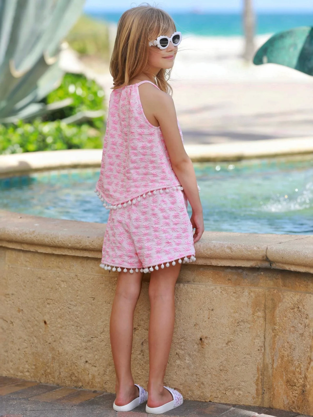 Sunny Daze Pom-Pom Tank and Short Set - Image 3