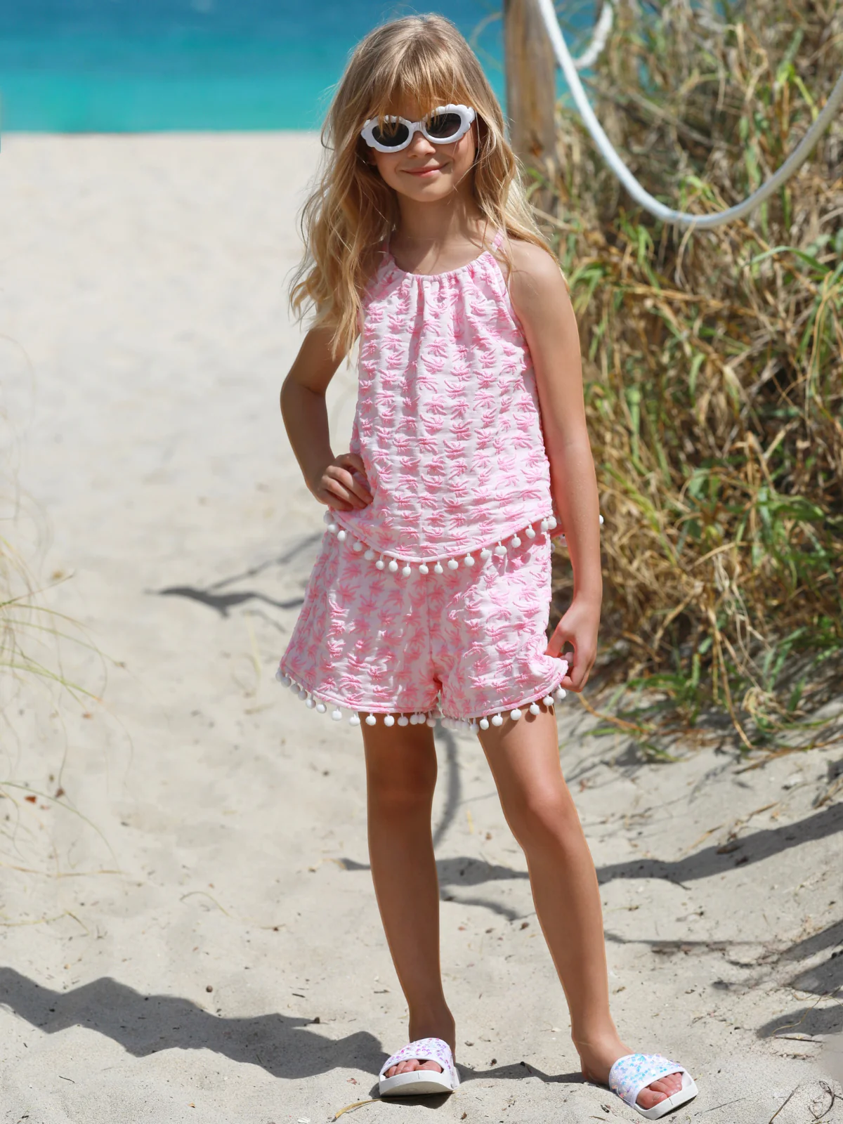 Sunny Daze Pom-Pom Tank and Short Set - Image 4