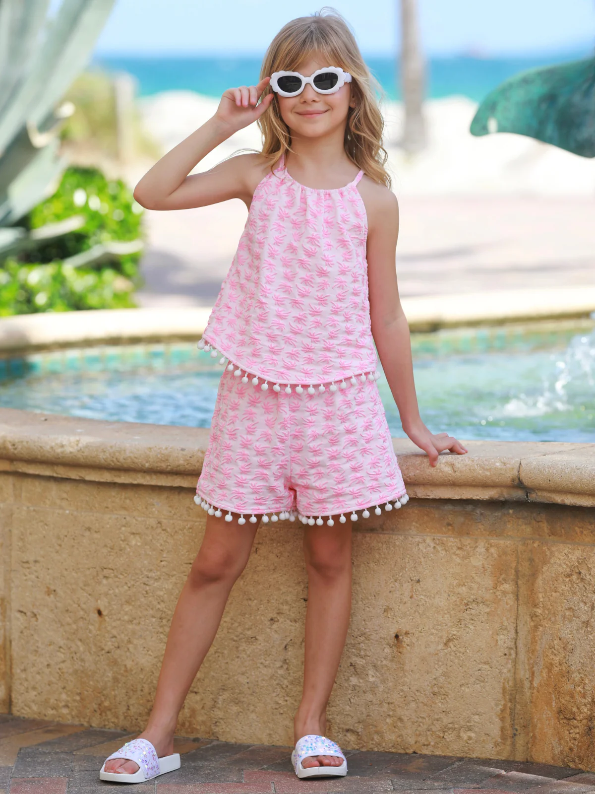 Sunny Daze Pom-Pom Tank and Short Set - Image 5