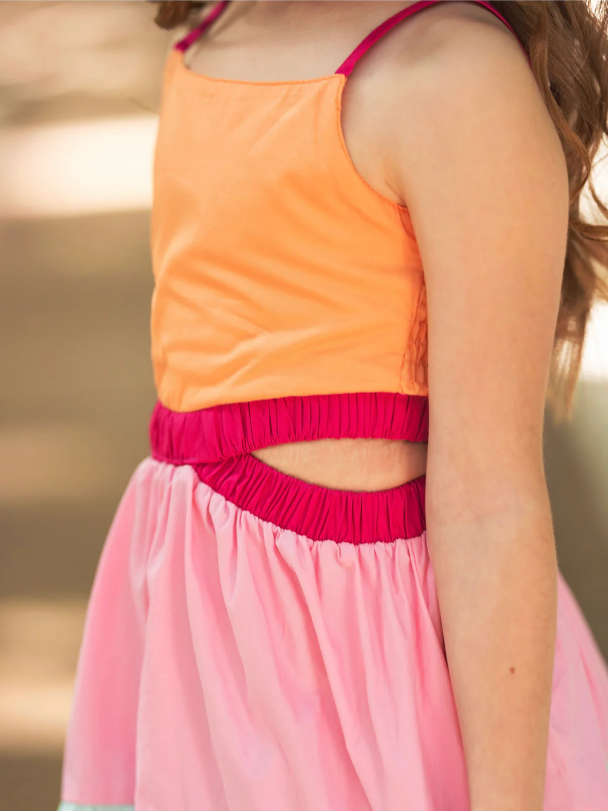 Sunset Sorbet Tiered Colorblock Dress - Image 3