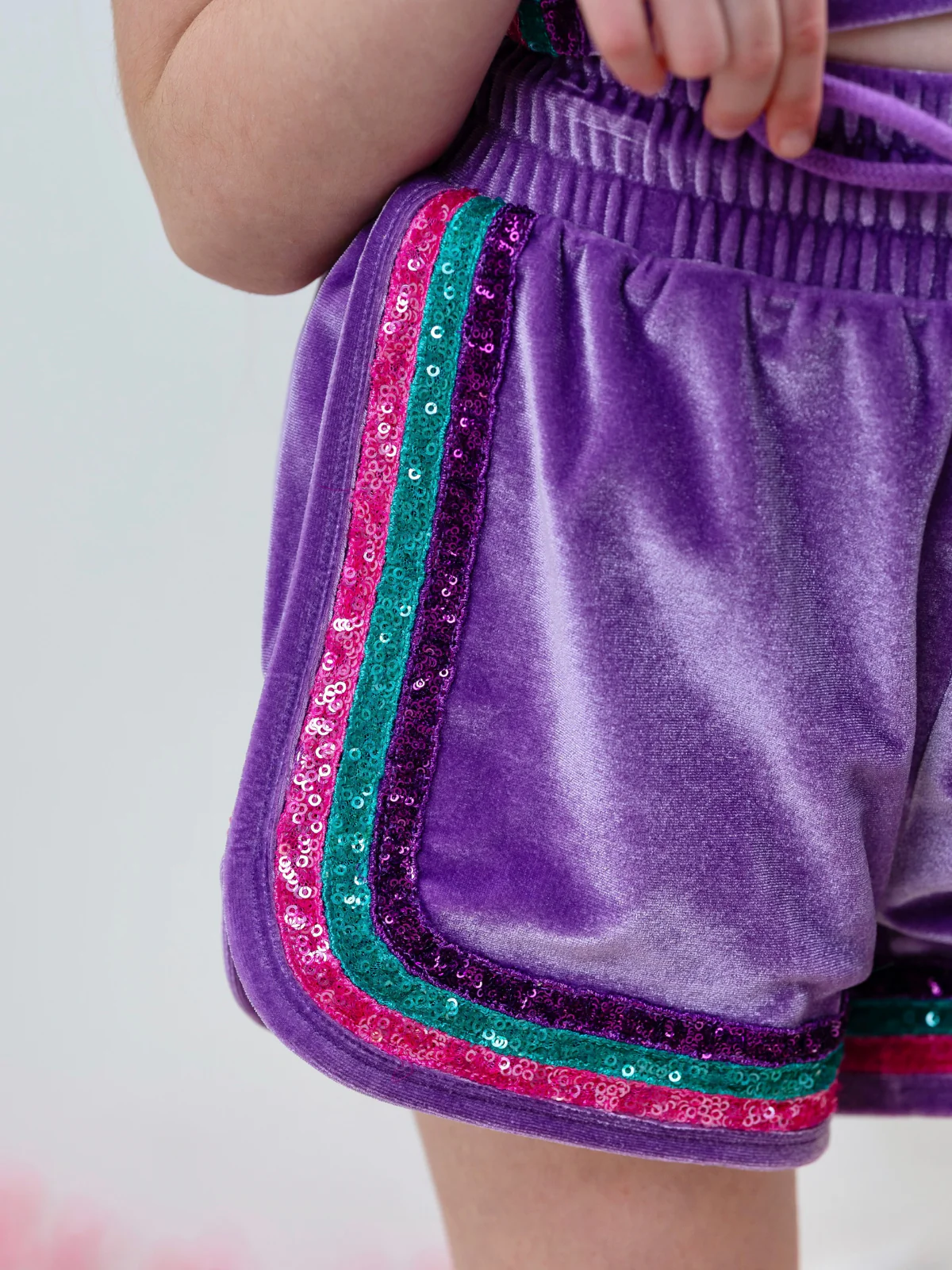 Cosmic Mermaid Velour Top and Matching Short Set - Image 3
