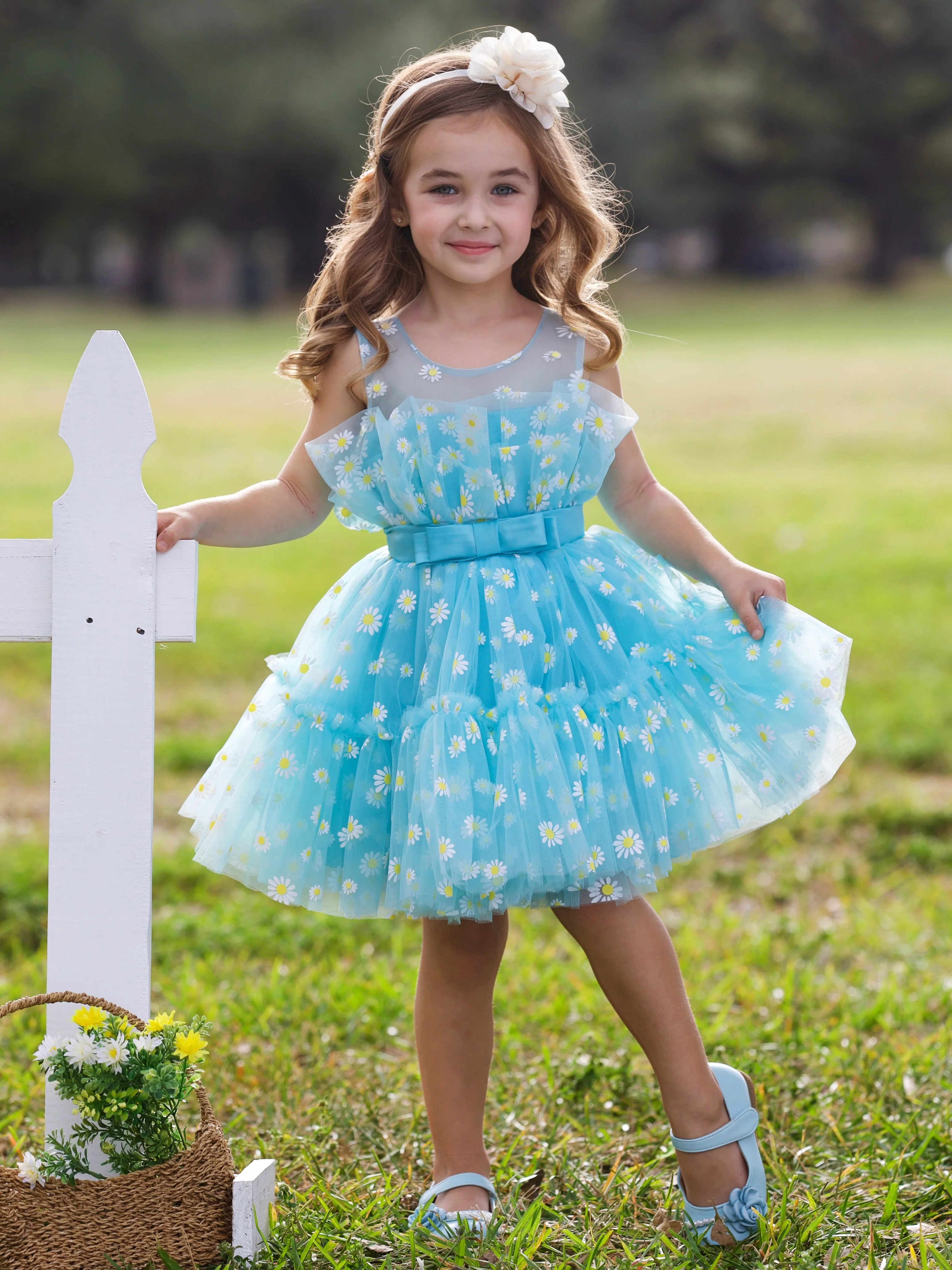 Sunshine Daisy Embroidered Floral Tutu Dress - Image 10