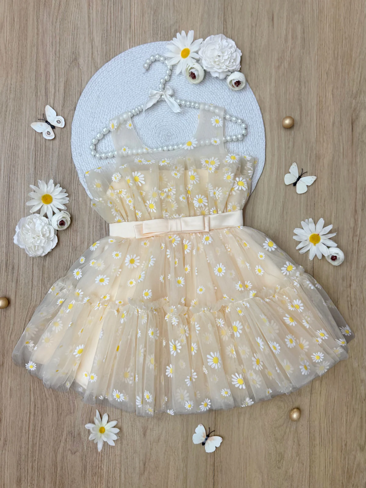 Sunshine Daisy Embroidered Floral Tutu Dress - Image 6