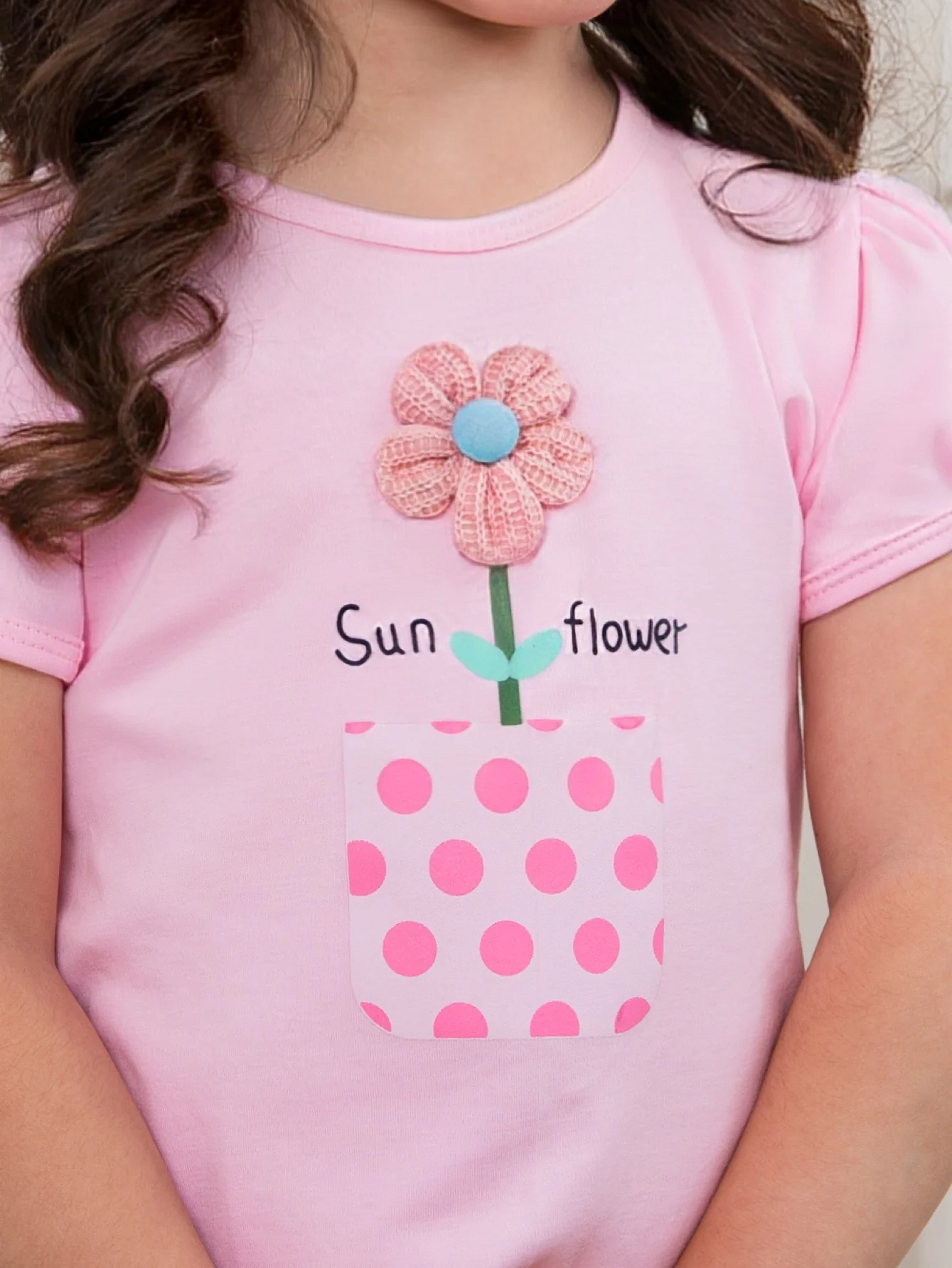 Floral Pop Luxe Cotton Embroidered Slim Fit Top - Image 4