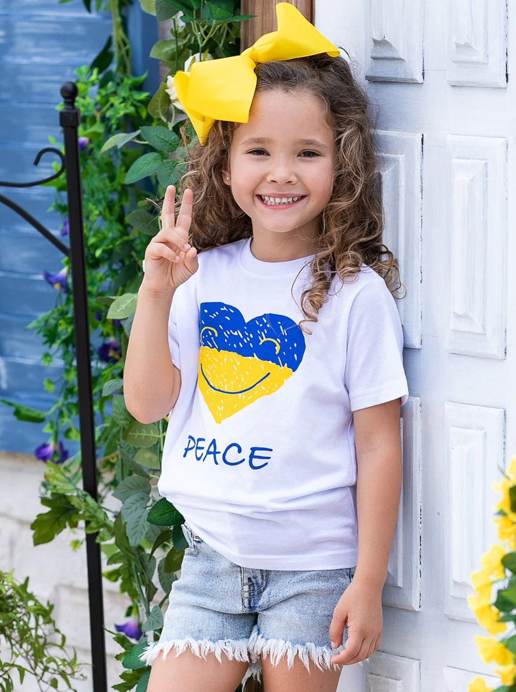 Peace in Ukraine Short Sleeved Top - Image 2