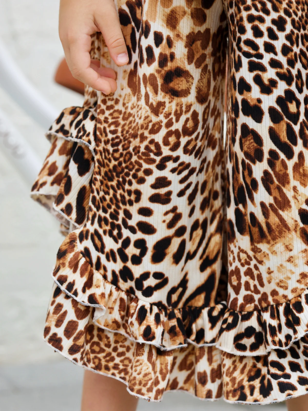 Sway My Way Leopard Ruffle Pants Set - Image 3