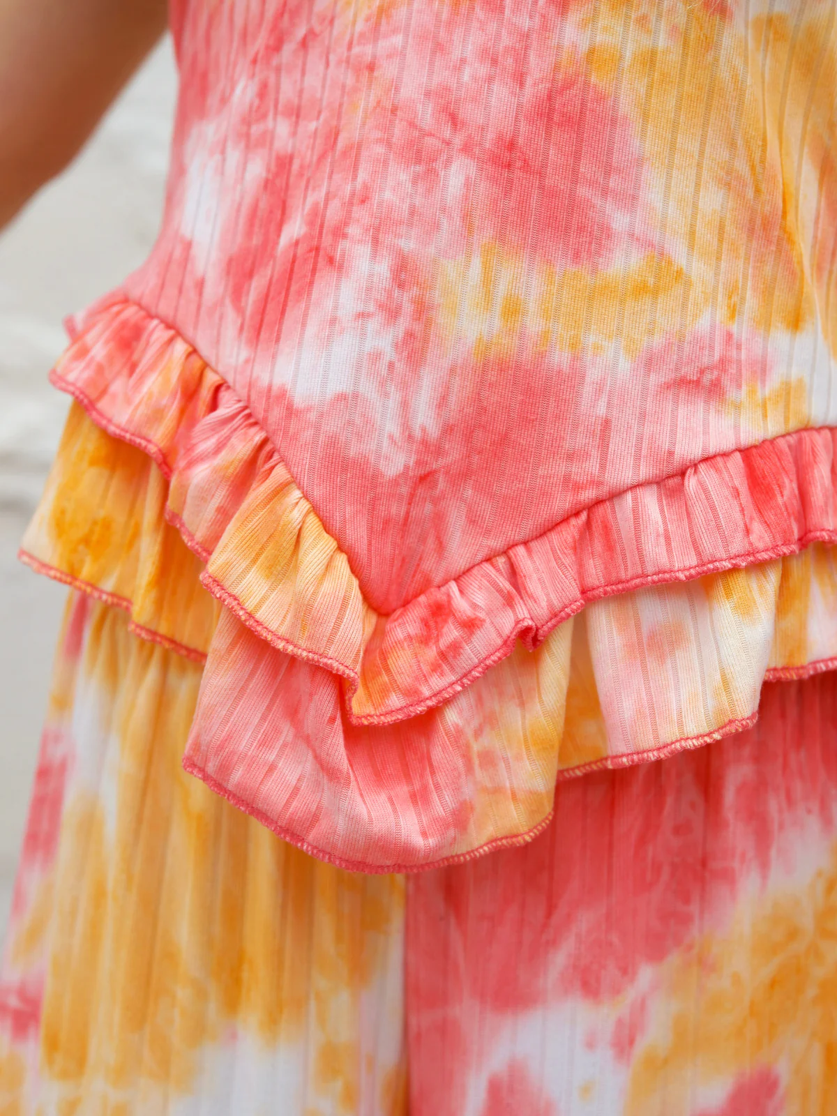 Sway My Way Sunset Swirl Ruffle Pants Set - Image 2