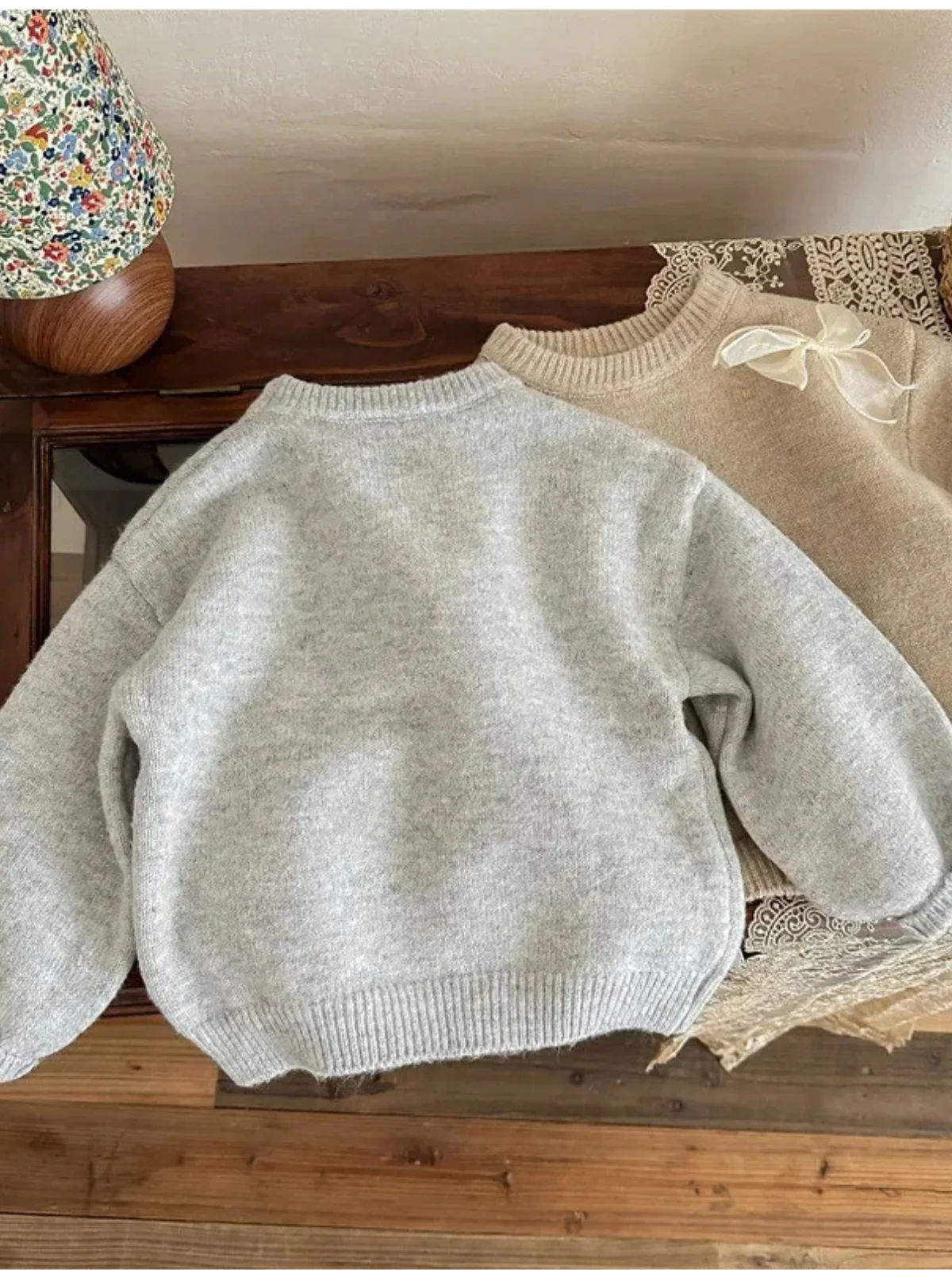 Sweet Bow Charm Knit Sweater - Image 3