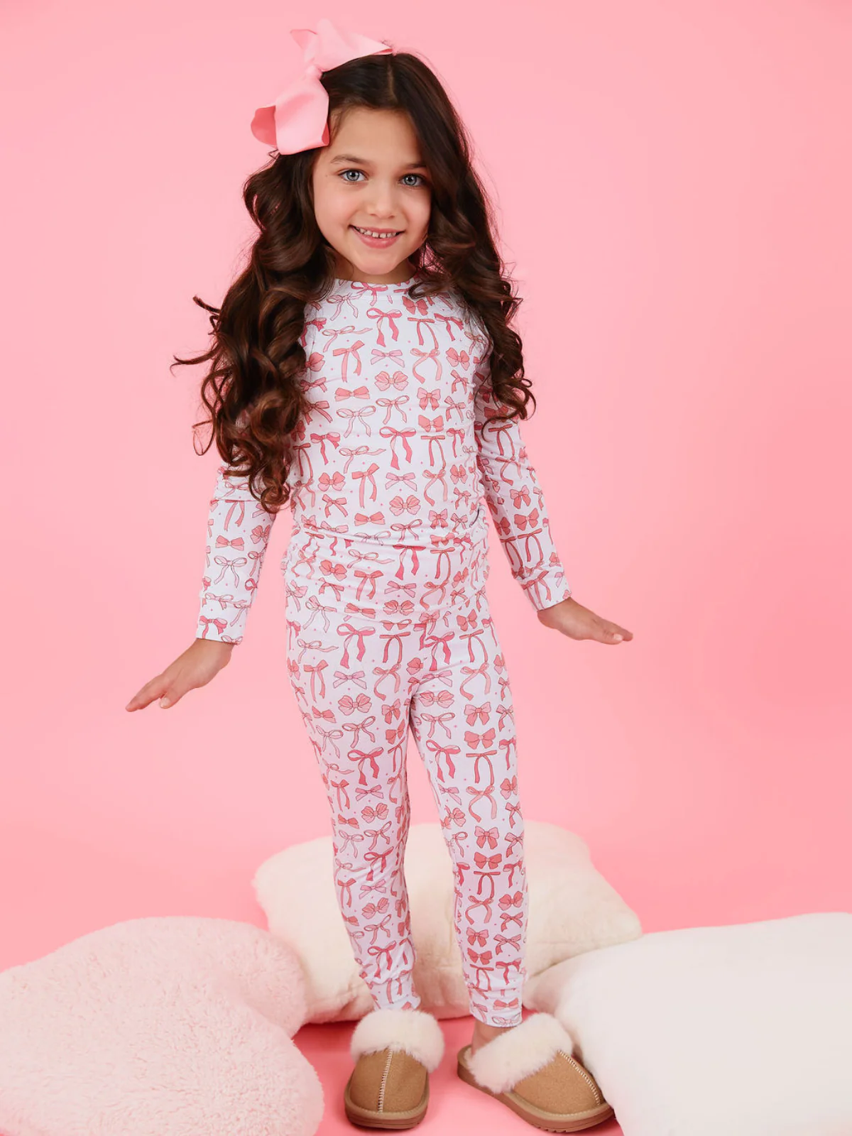 Sweet Bow Dreams Bamboo Cotton Pajama Set - Image 3