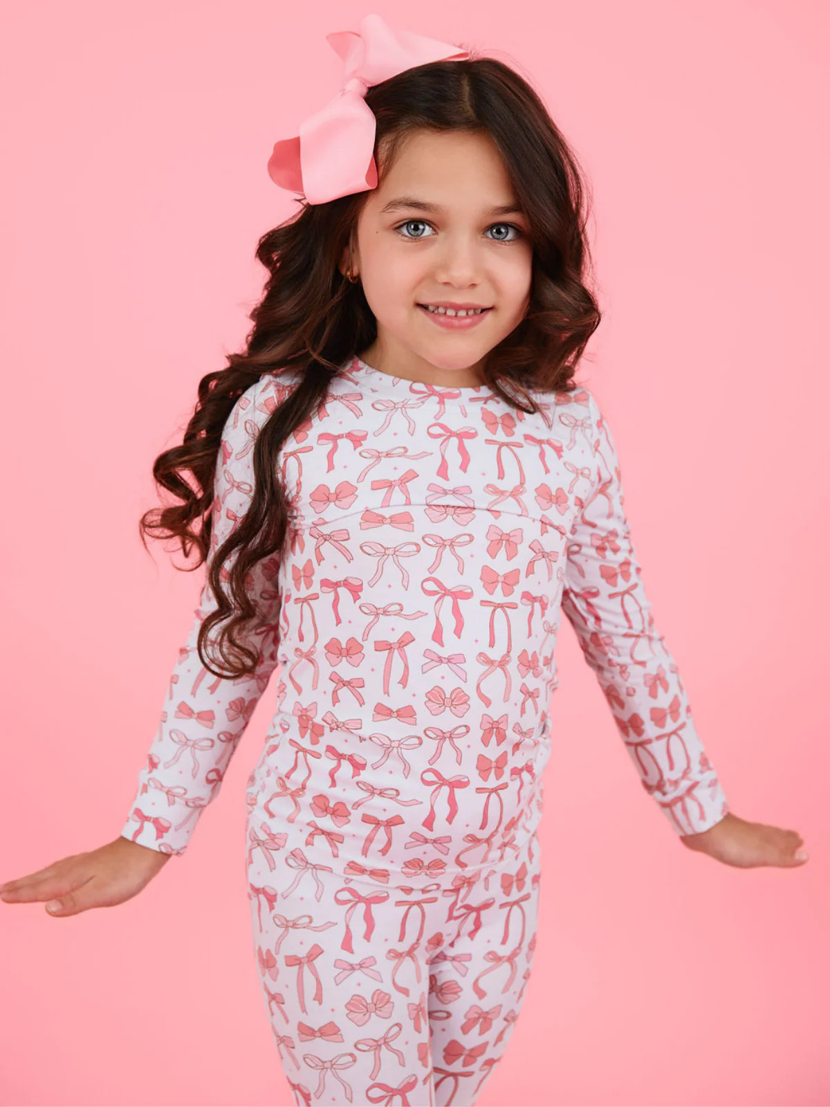 Sweet Bow Dreams Bamboo Cotton Pajama Set - Image 5
