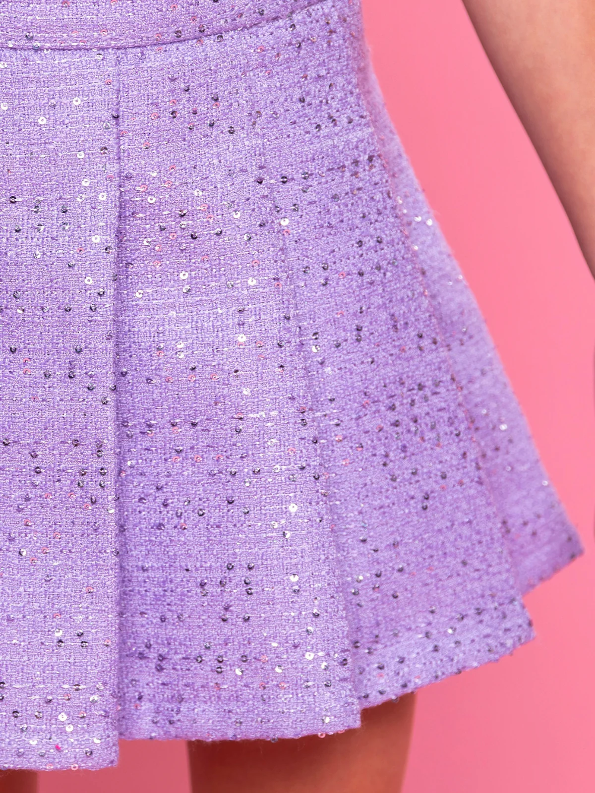 Sweet Bow Flutter Sleeve Top and Tweed Skirt Set - Image 5