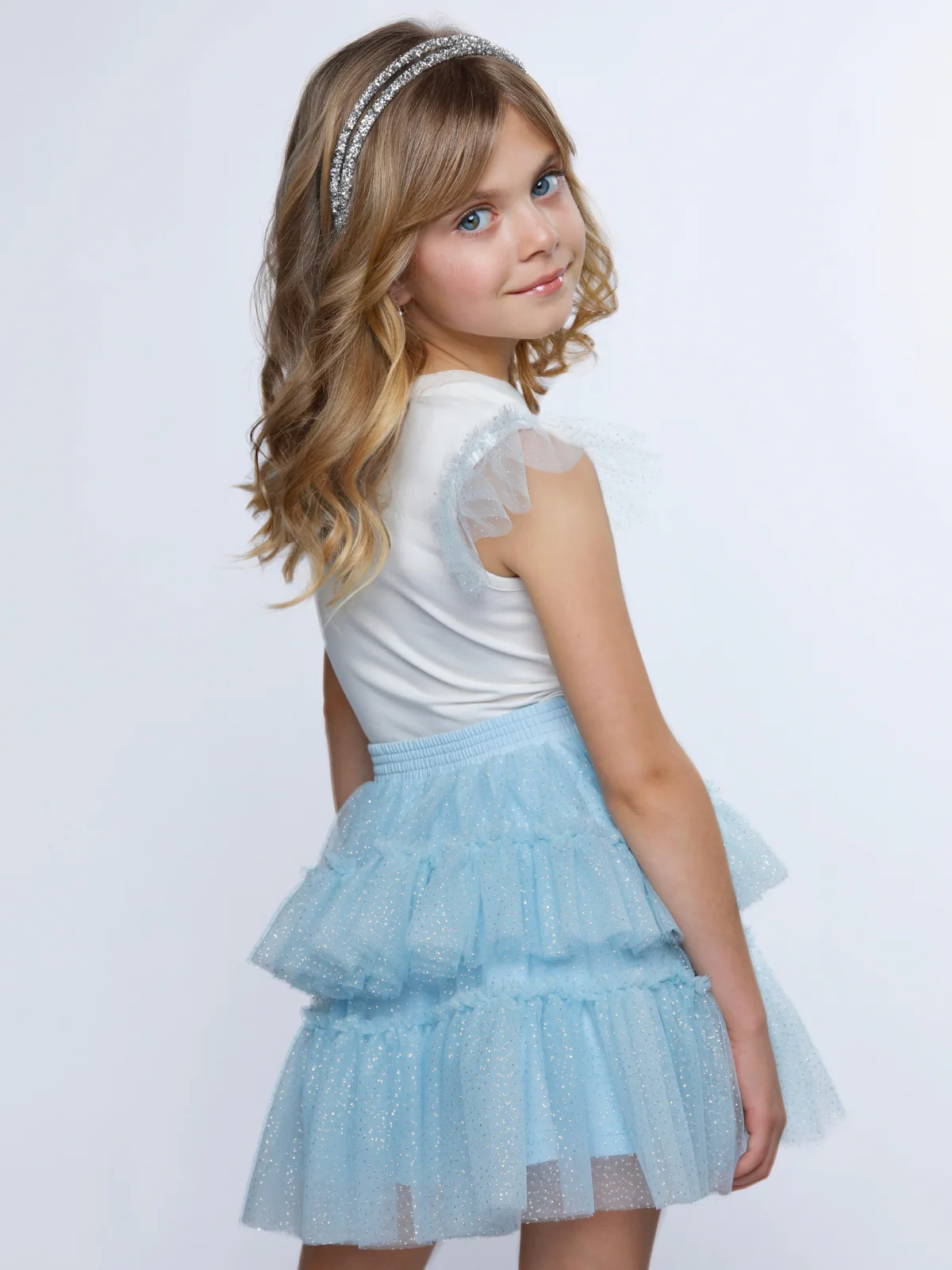 Sweet Bow Ruffle Top and Tulle Skirt Set - Image 5