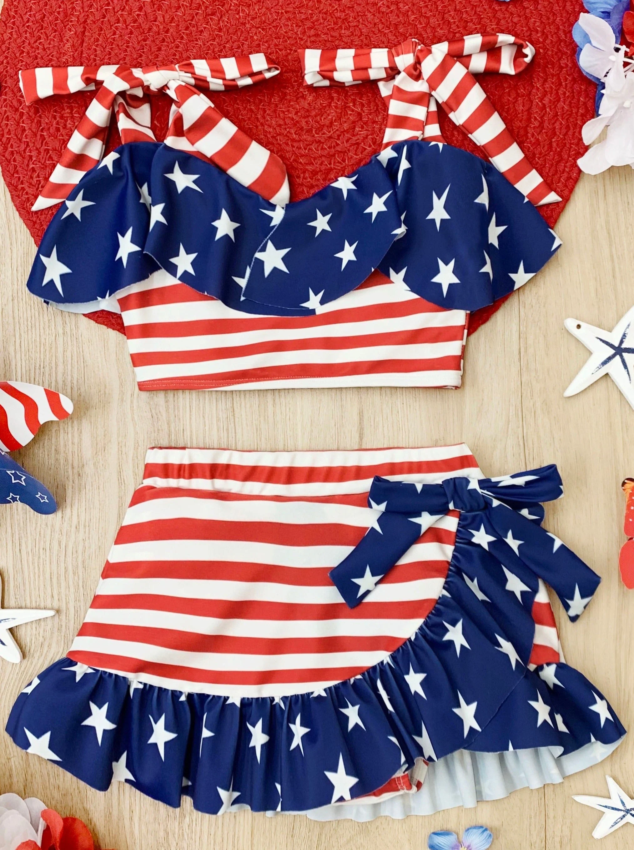 Sweet Land Of Liberty Wrap Two Piece Swimsuit - Image 2