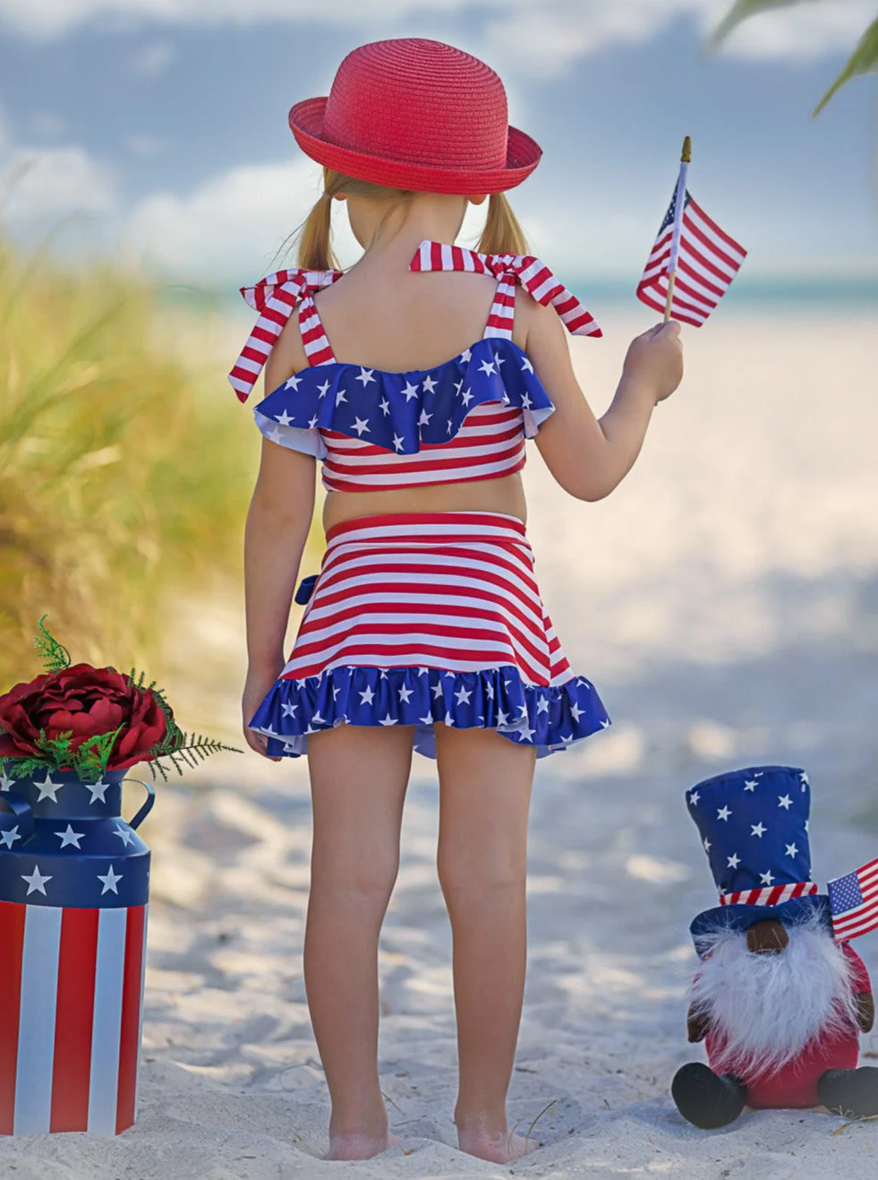 Sweet Land Of Liberty Wrap Two Piece Swimsuit - Image 5