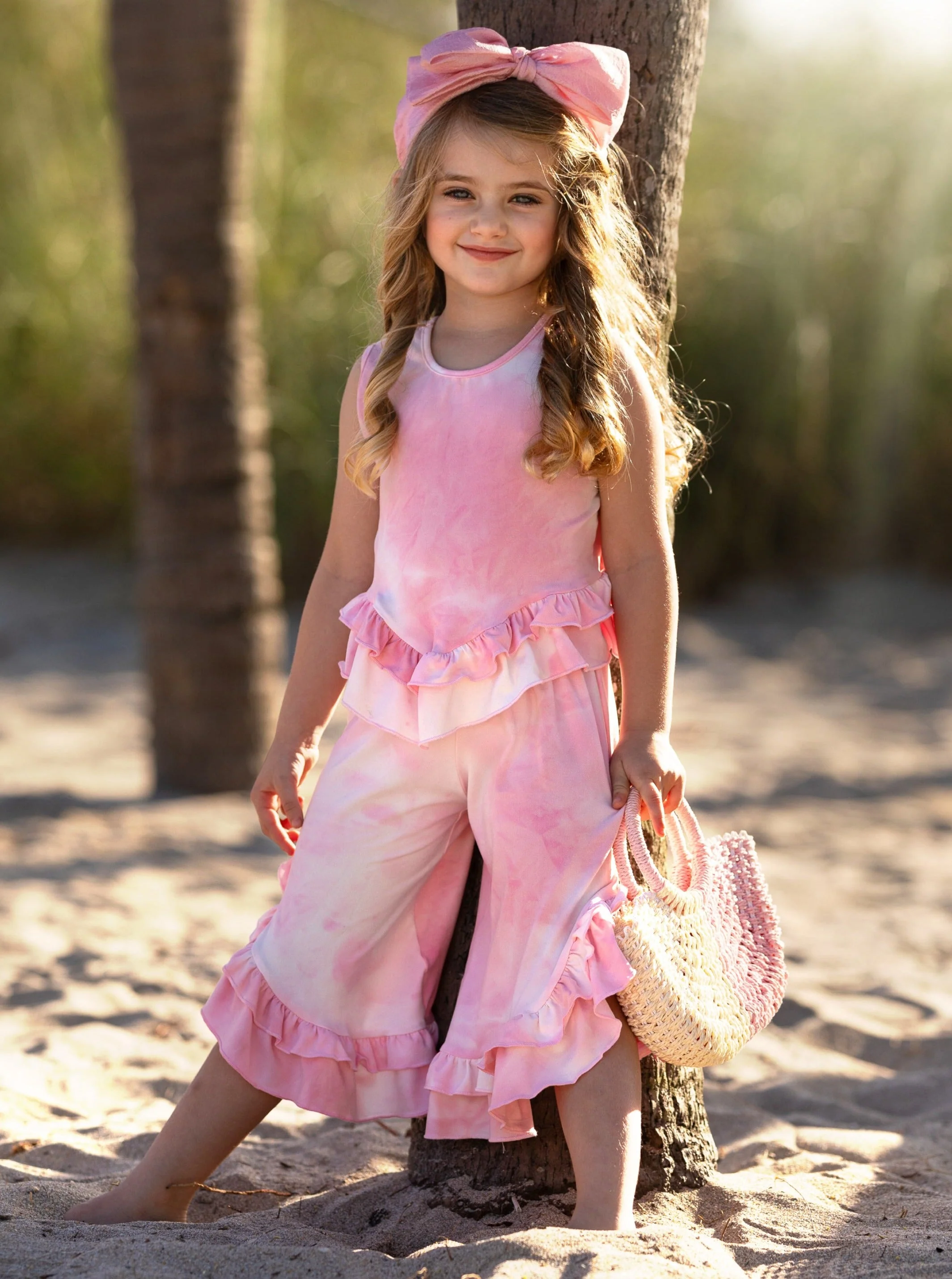 Sweet Possibilities Tie Dye Ruffle Pants Set - Image 3