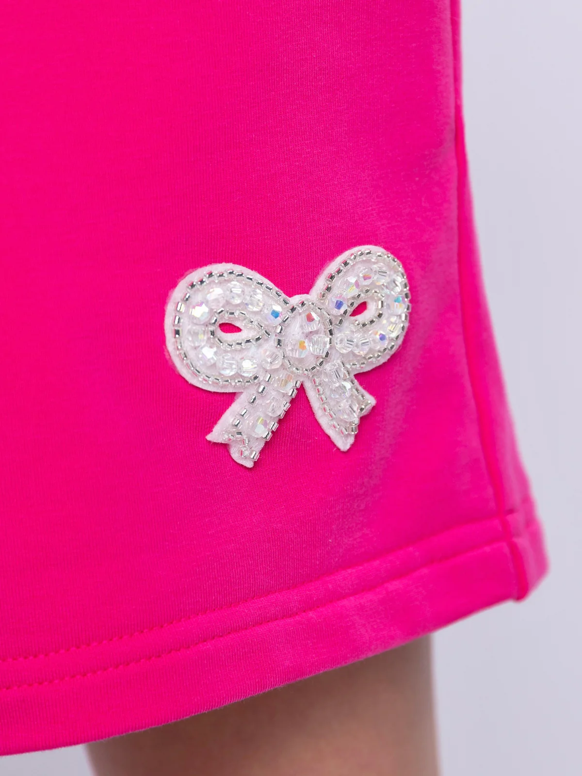 Sweet Sparkle Bow Cotton Drawstring Romper - Image 2