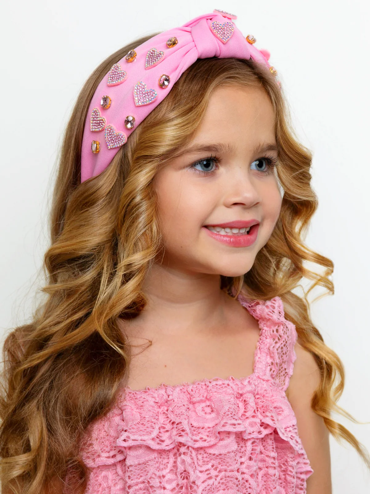 Sweet Sparkle Pink Heart Headband - Image 2