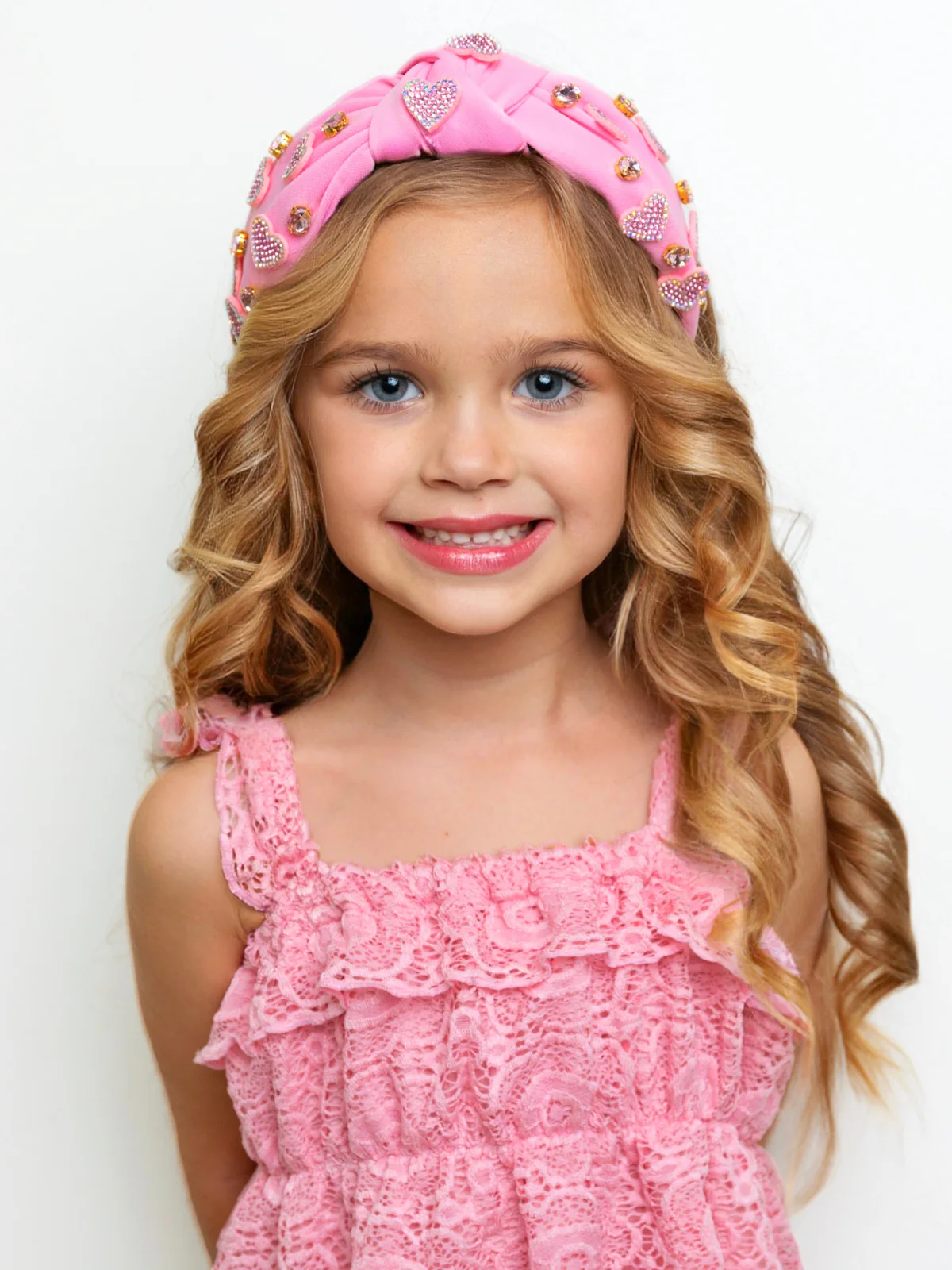 Sweet Sparkle Pink Heart Headband - Image 3