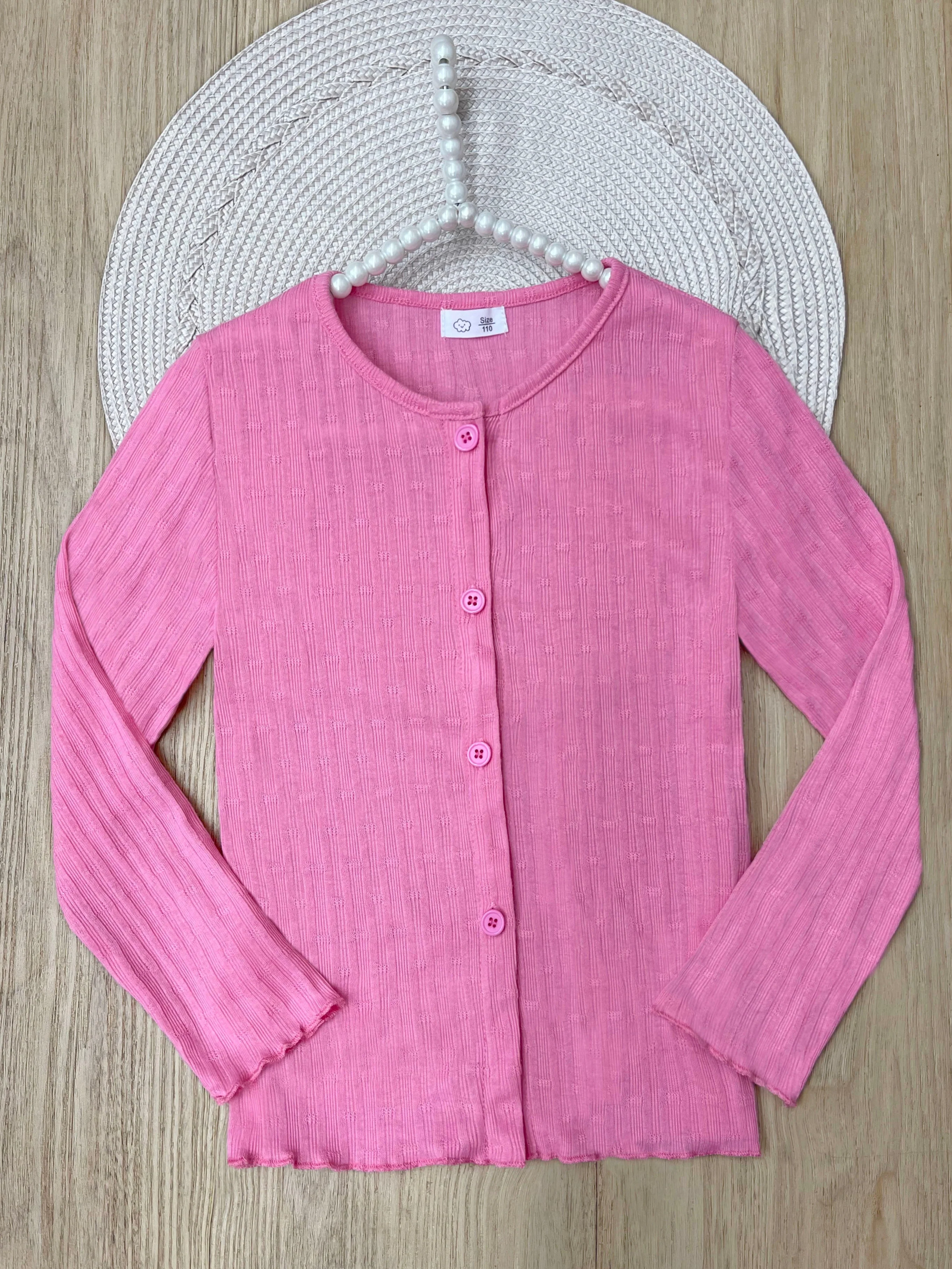 Sweet Stitch Ribbed Button-Up Cardigan - Image 2