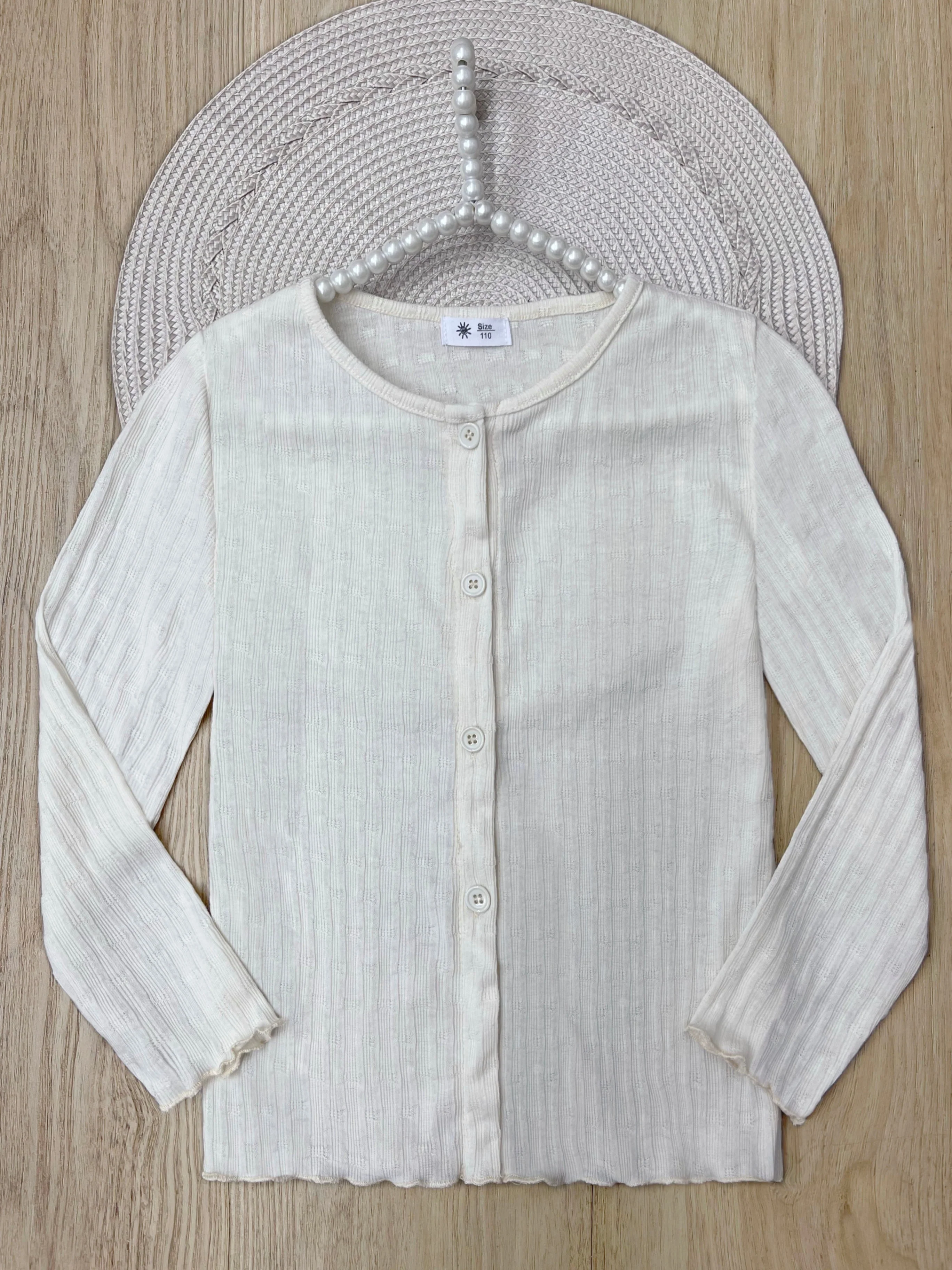 Sweet Stitch Ribbed Button-Up Cardigan - Image 5