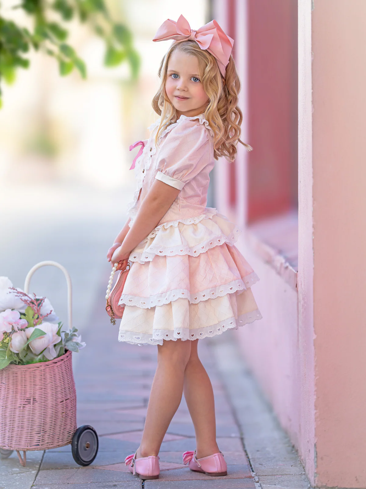 Sweetheart Lace Ruffle Top and Skirt Set - Image 2