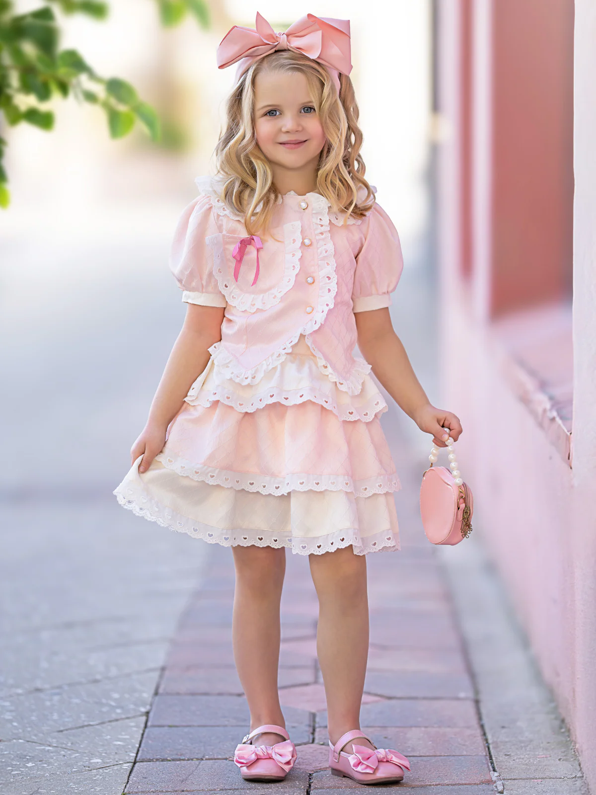 Sweetheart Lace Ruffle Top and Skirt Set - Image 5