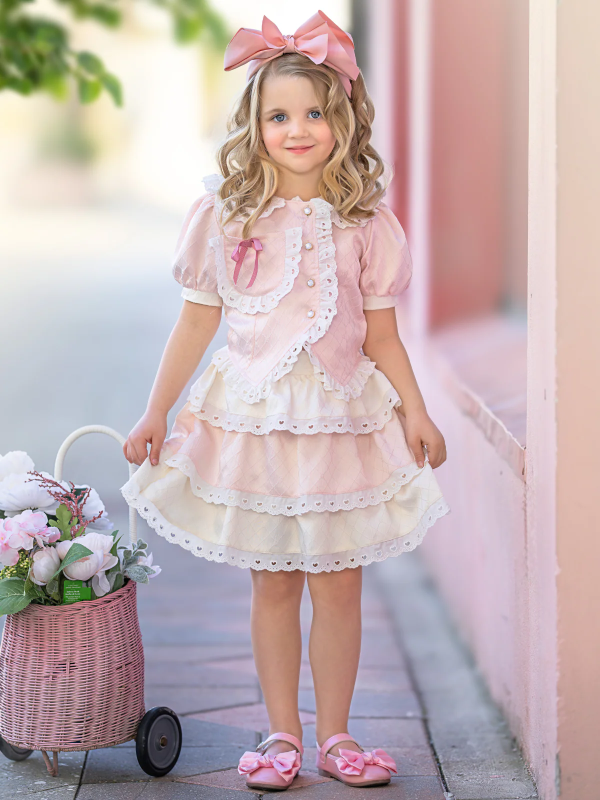Sweetheart Lace Ruffle Top and Skirt Set - Image 6