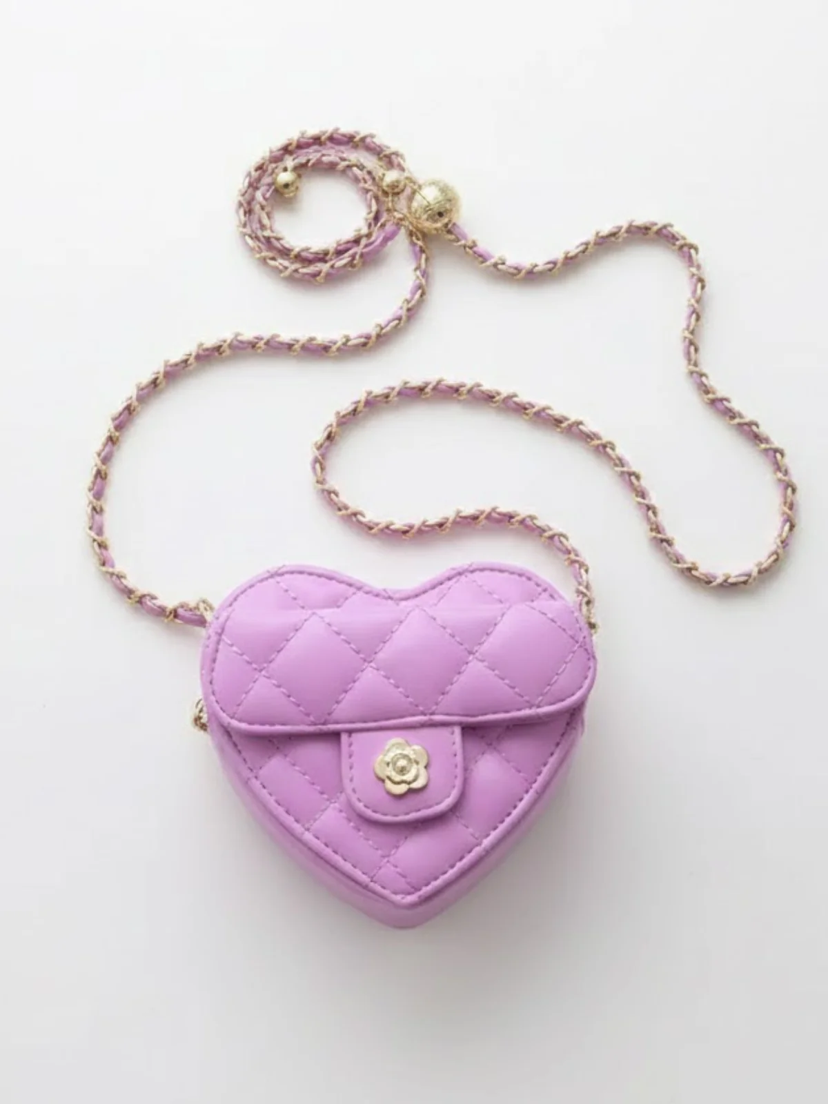 Sweetheart Quilted Chain Crossbody Bag - Image 2