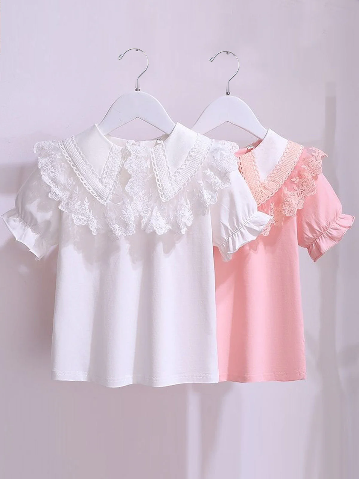 Tea Time Chic Lace Peter Pan Collar Top - Image 2