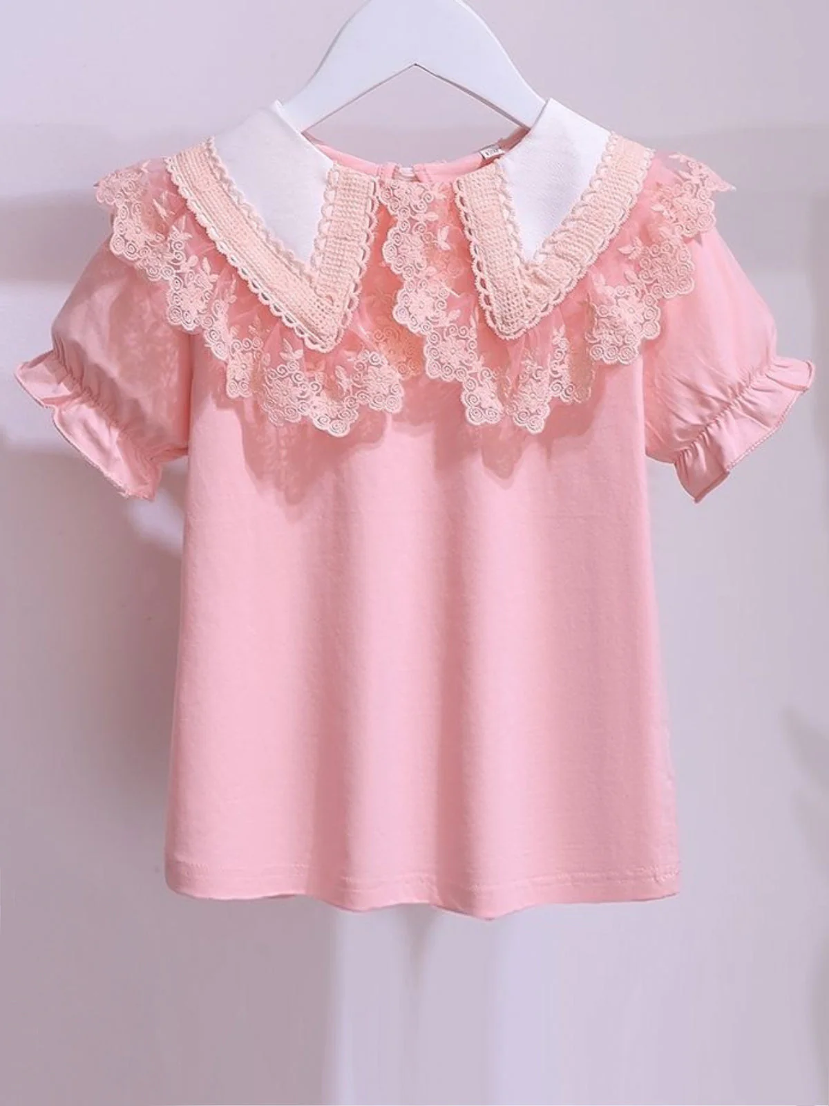 Tea Time Chic Lace Peter Pan Collar Top - Image 3