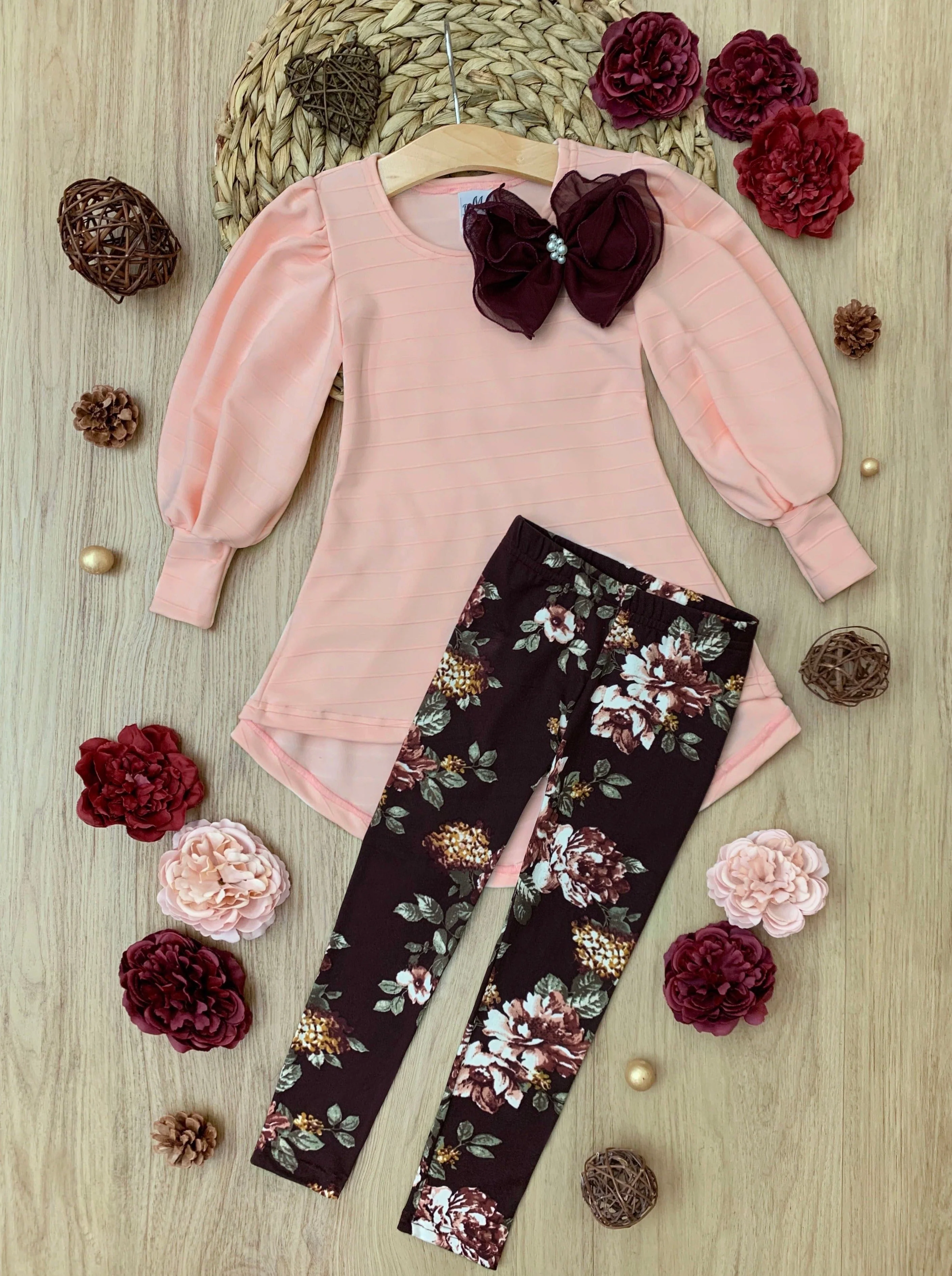 Sweet Thalia Tunic and Floral Legging Set - Image 2