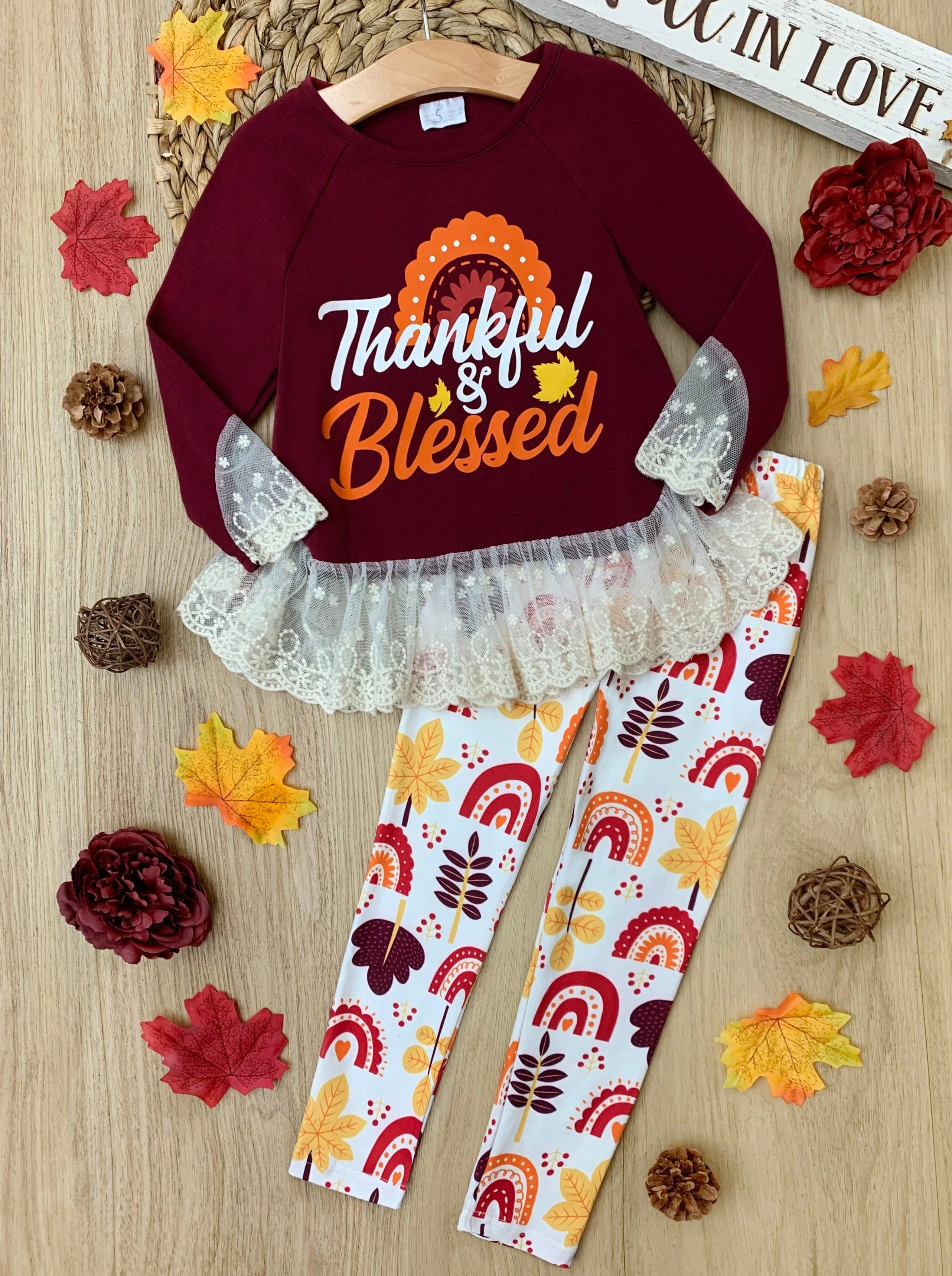 Thankful and Blessed Legging Set - Image 3